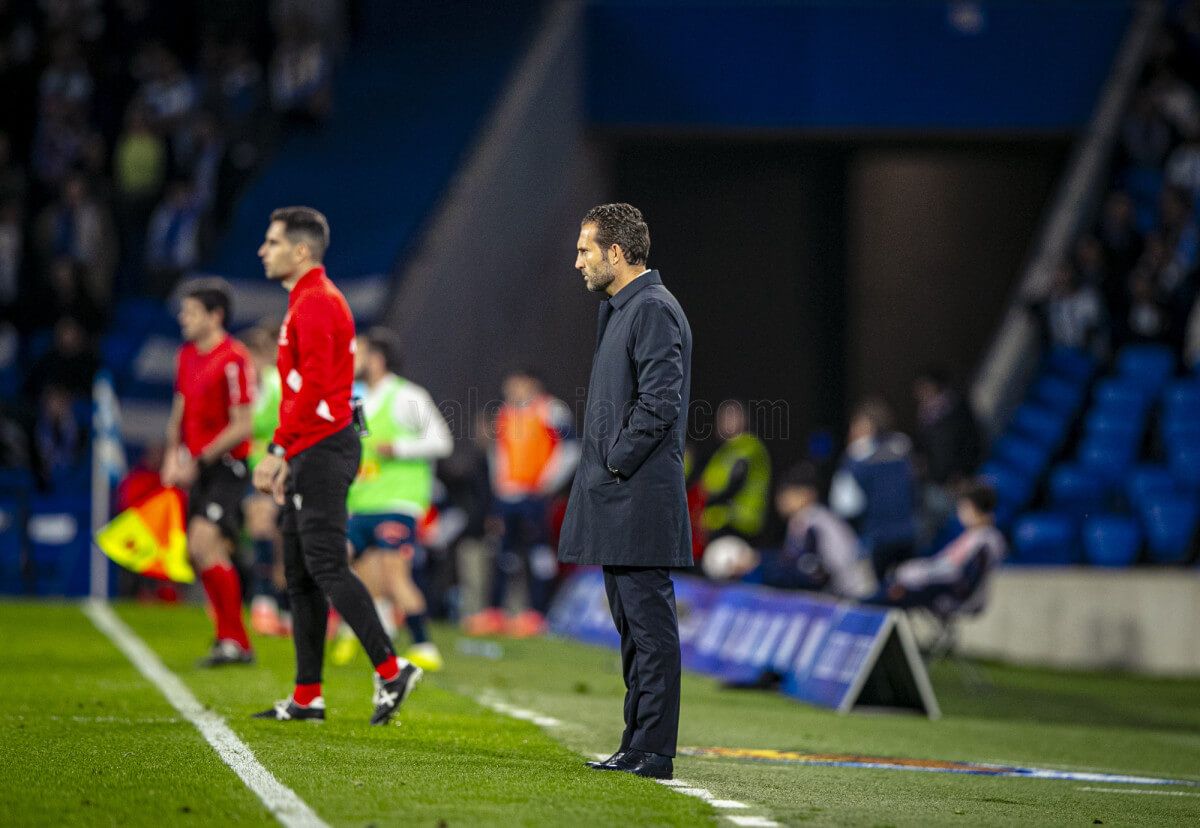 Rubén Baraja, ante la Real Sociedad.
