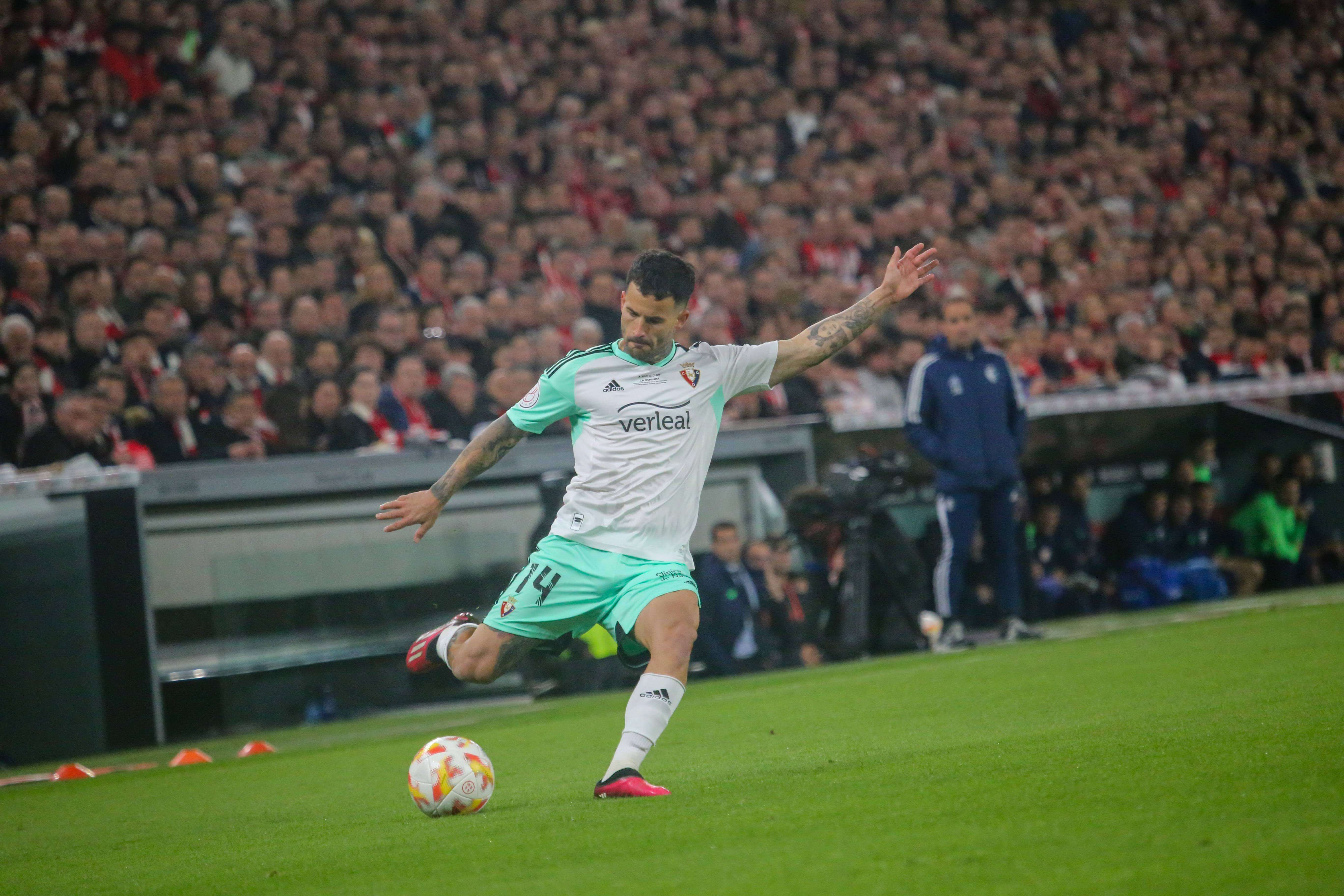  Rubén García, durante la semifinal copera Athletic Club - CA Osasuna.