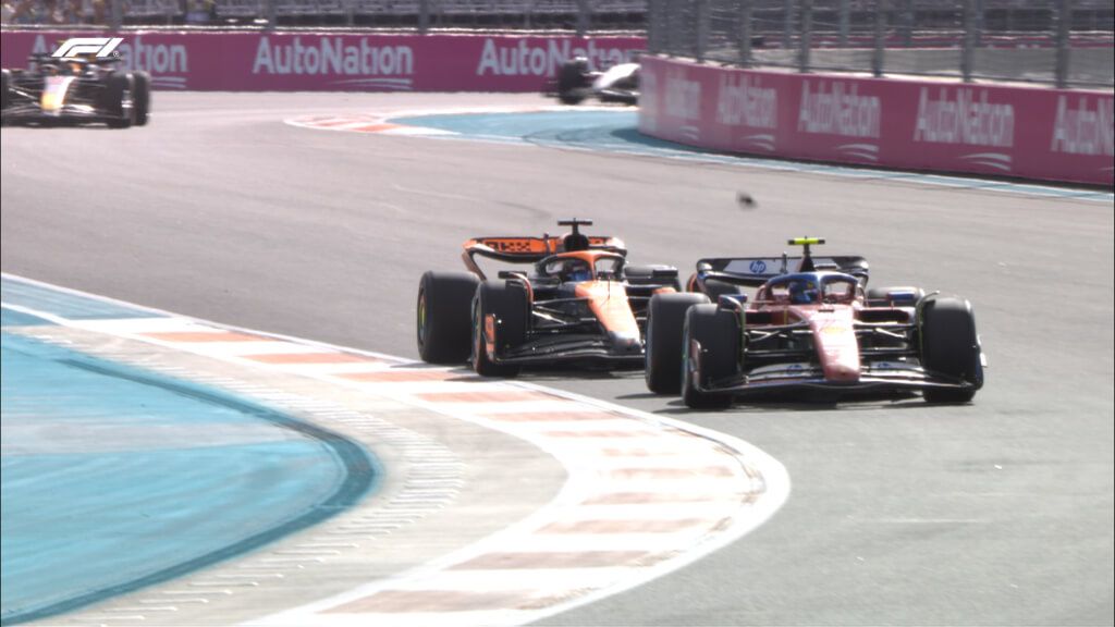  Carlos Sainz y Oscar Piastri, en el GP de Miami.