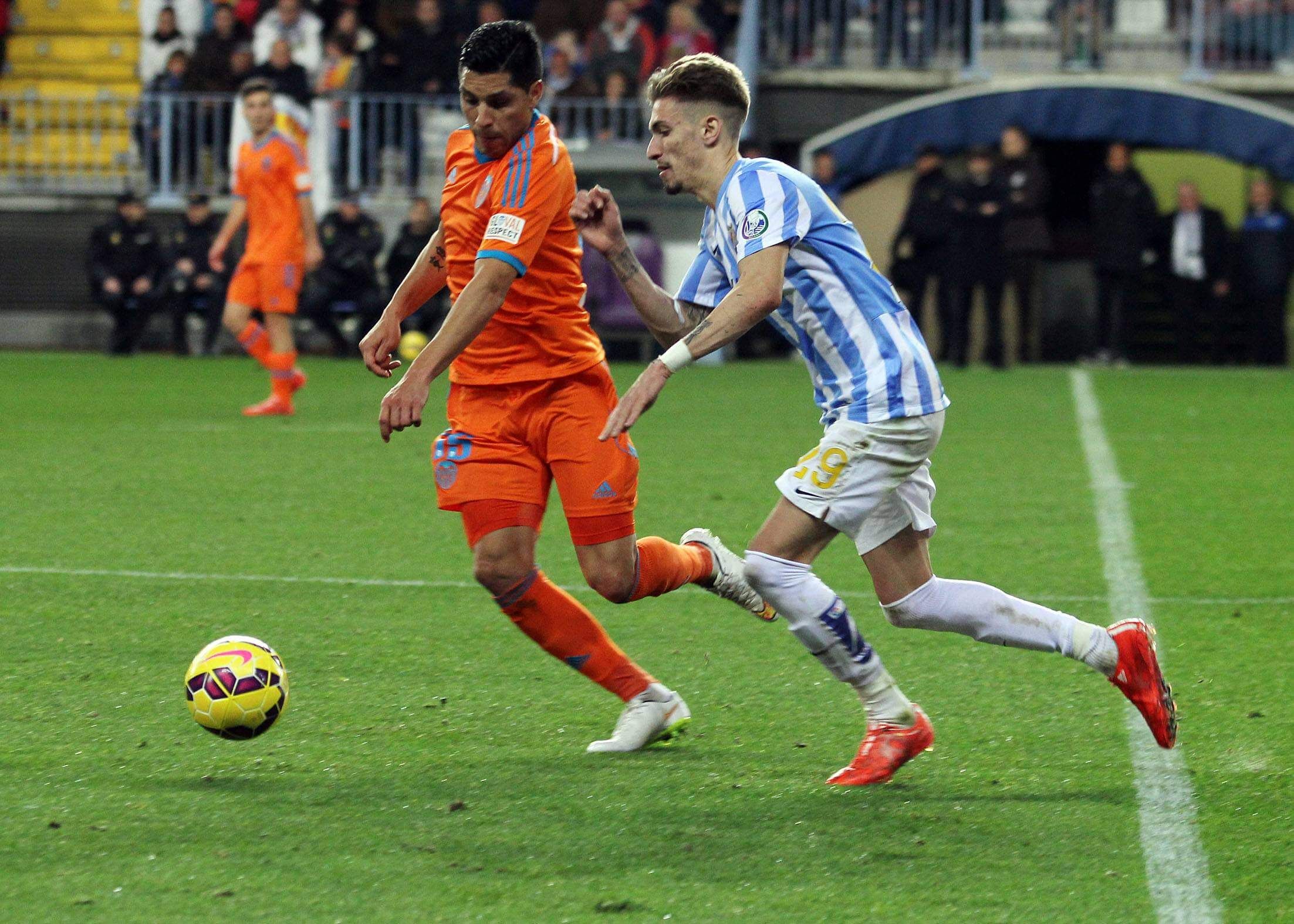 Samu Castillejo, en su etapa en el Málaga CF.