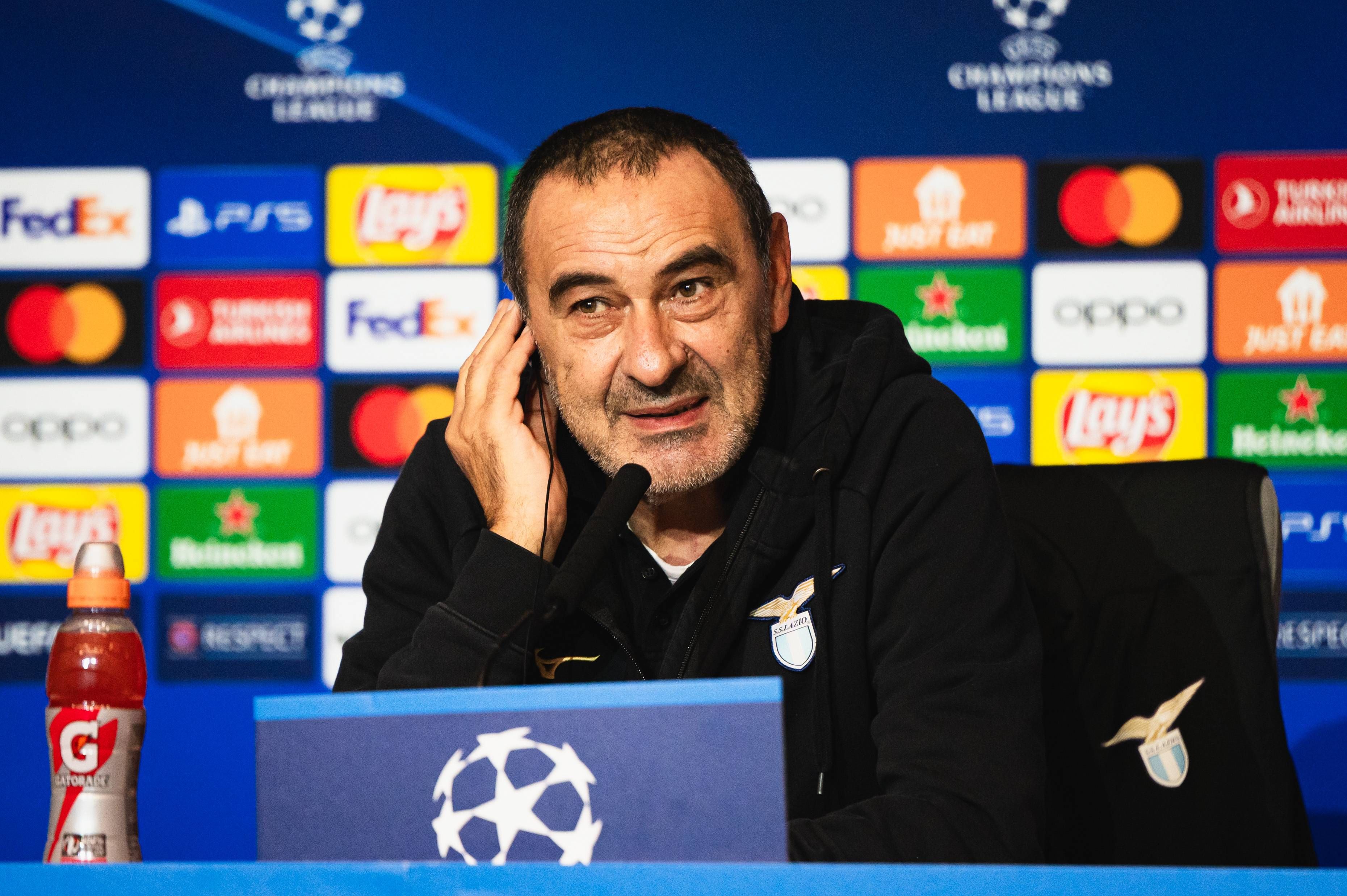 Sarri, en rueda de prensa de la Lazio (FOTO: Cordón Press).