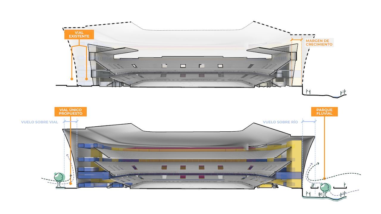 Así crecería en aforo. (Morph)