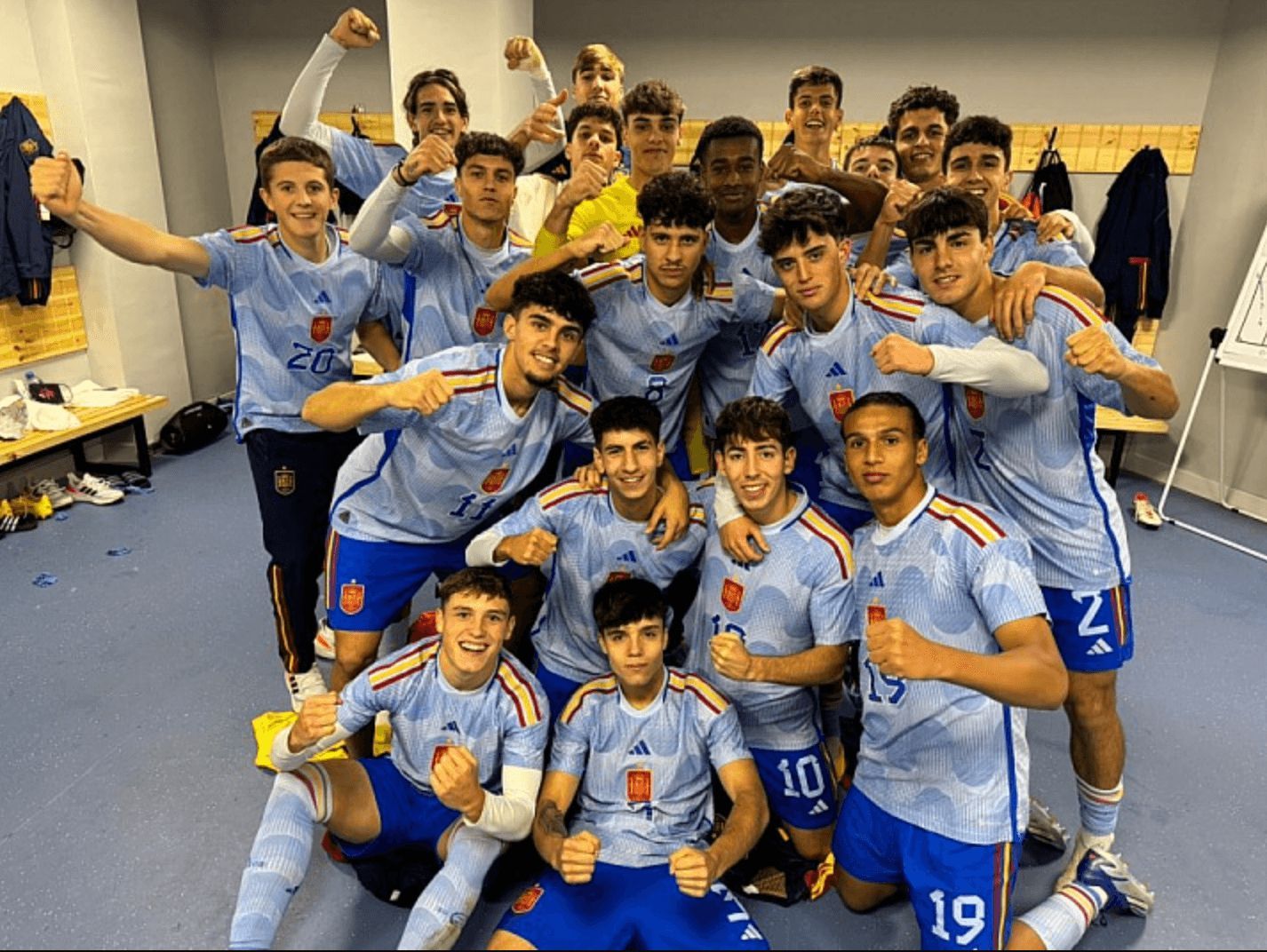 Selección española sub 19 en una foto de archivo