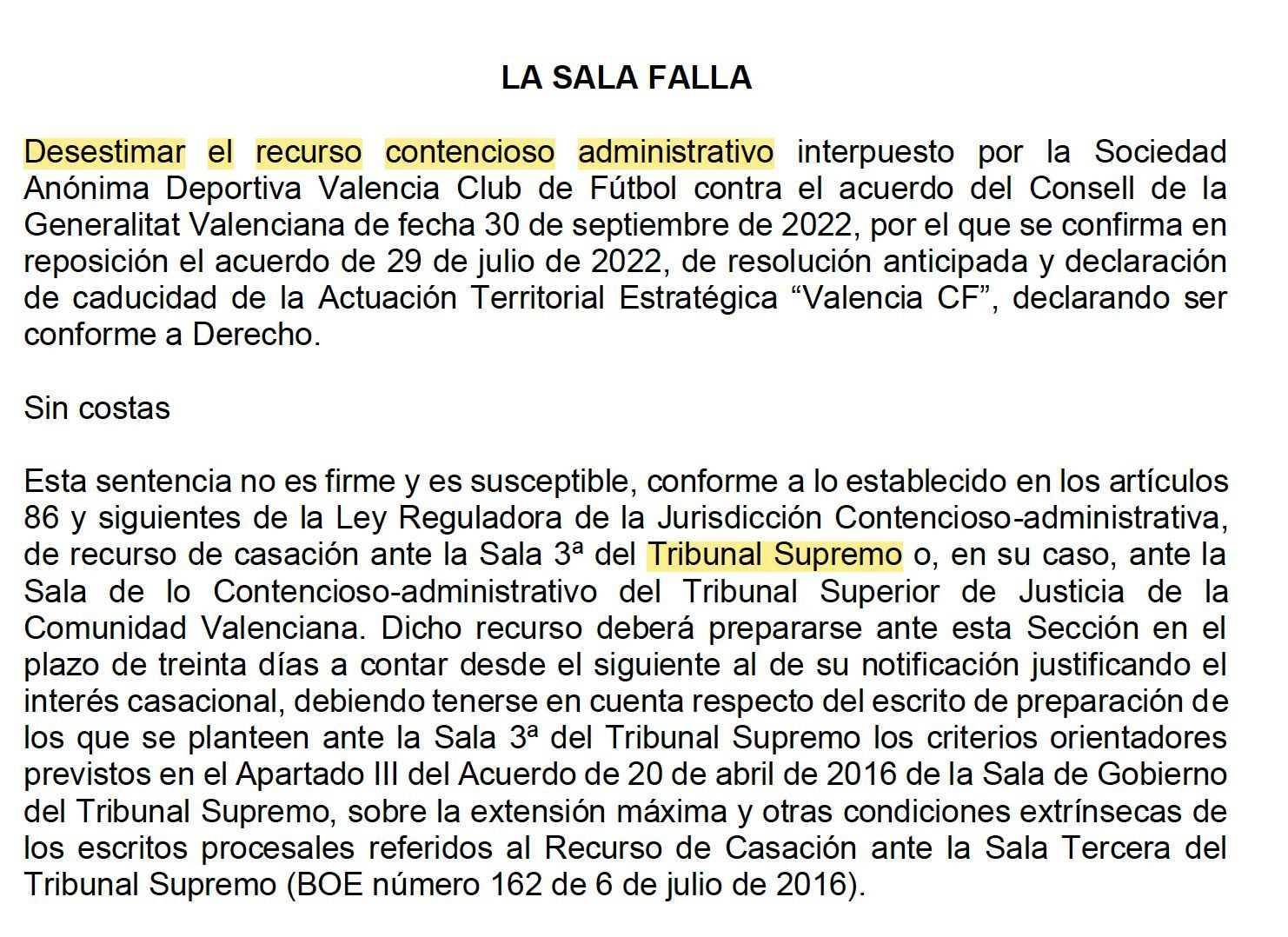  Sentencias caducidad ATE Nou Mestalla