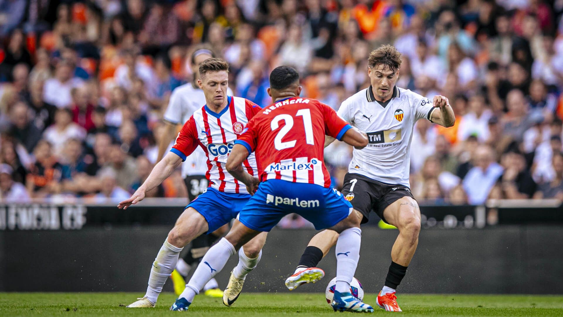 Sergi Canós, ante el Girona FC.