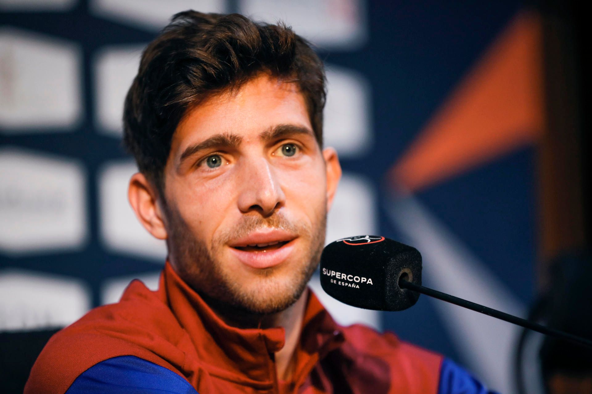  Sergi Roberto, en rueda de prensa previa a la final de la Supercopa de España (FOTO: EFE).