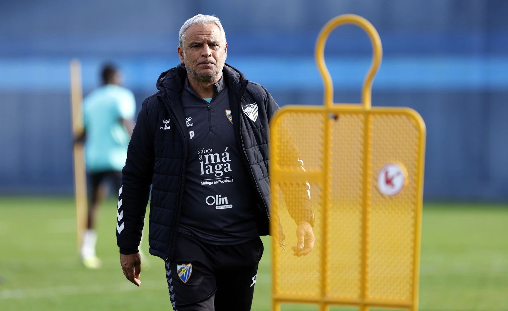  Sergio Pellicer, en un entrenamiento en el anexo de La Rosaleda. (MCF)
