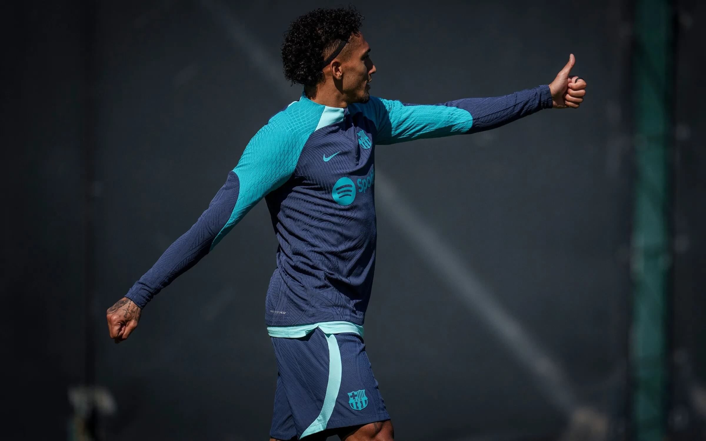  Raphinha, en una sesión del Barcelona.