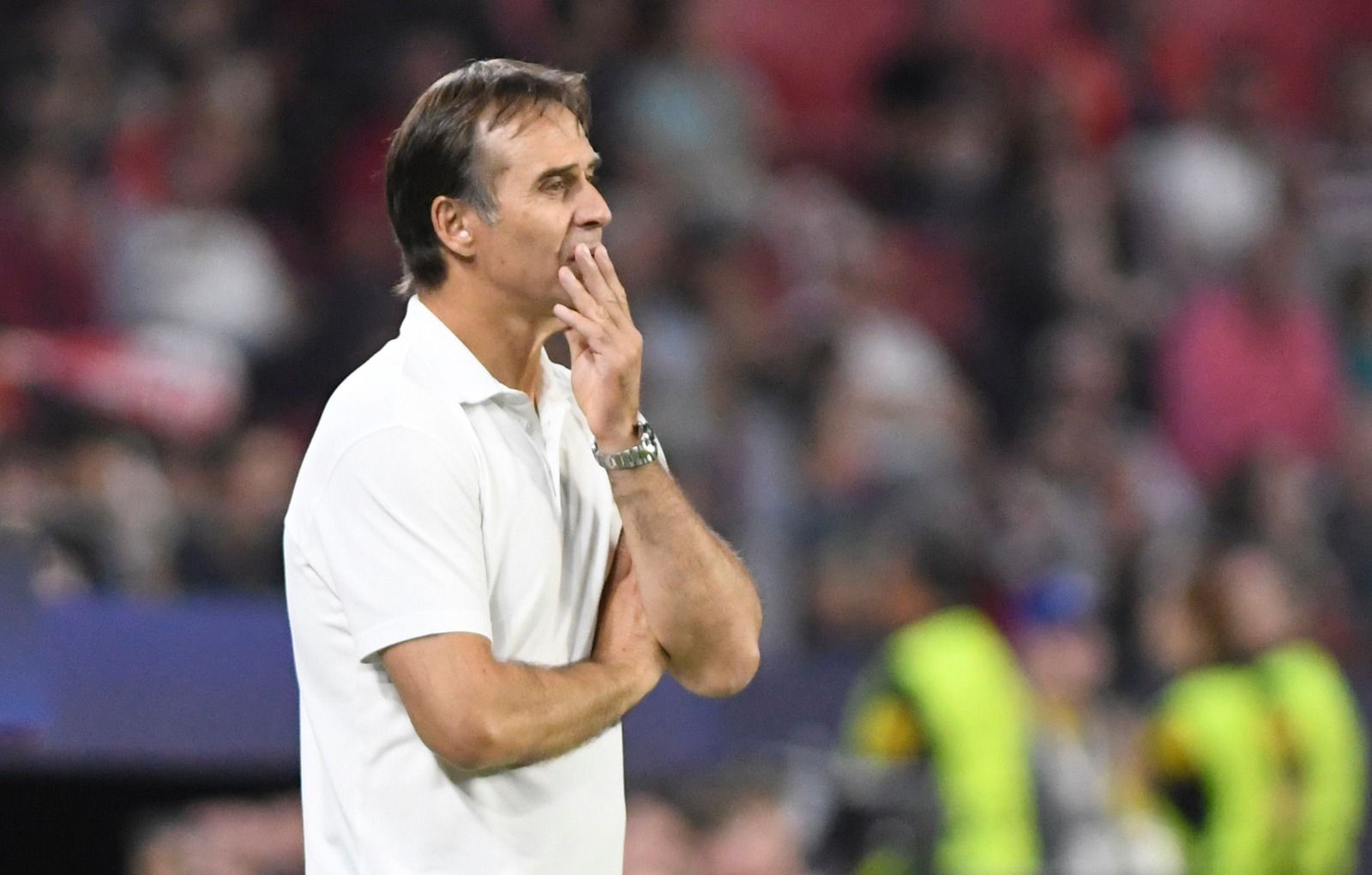  Lopetegui, en el Sevilla-Dortmund.