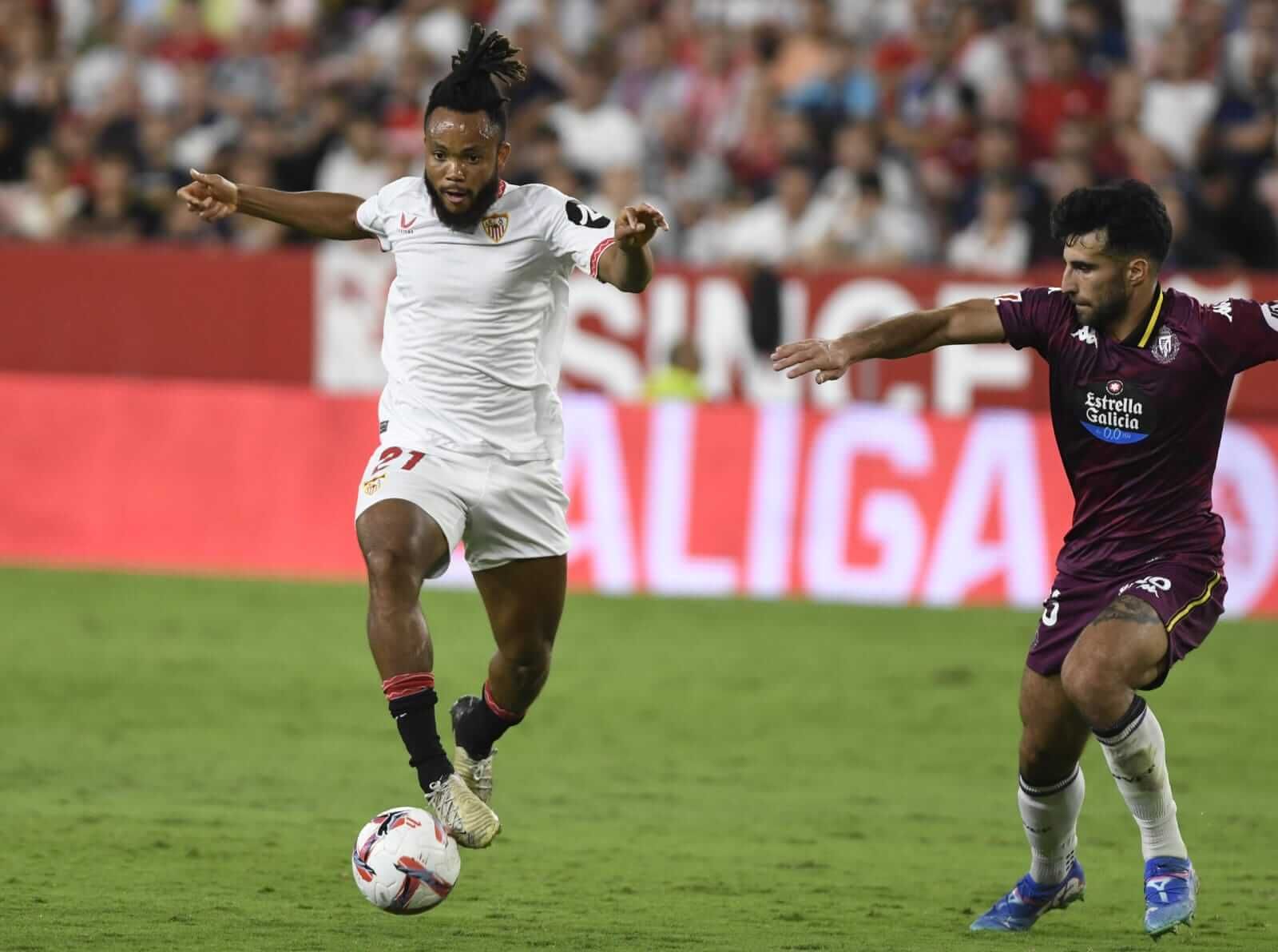 Ejuke, en el Sevilla-Valladolid.