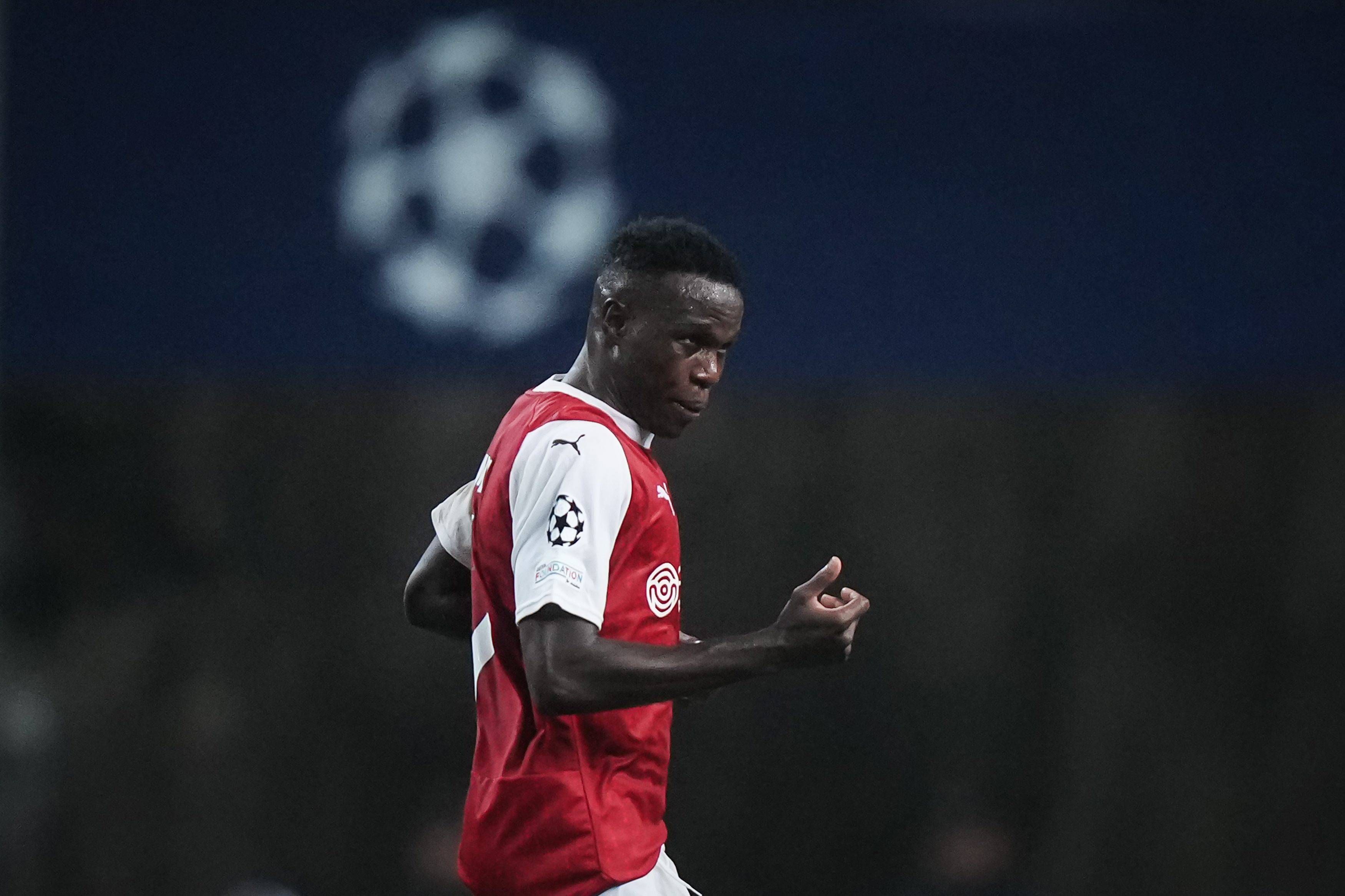  Bruma celebra su gol en el Braga - Nápoles.