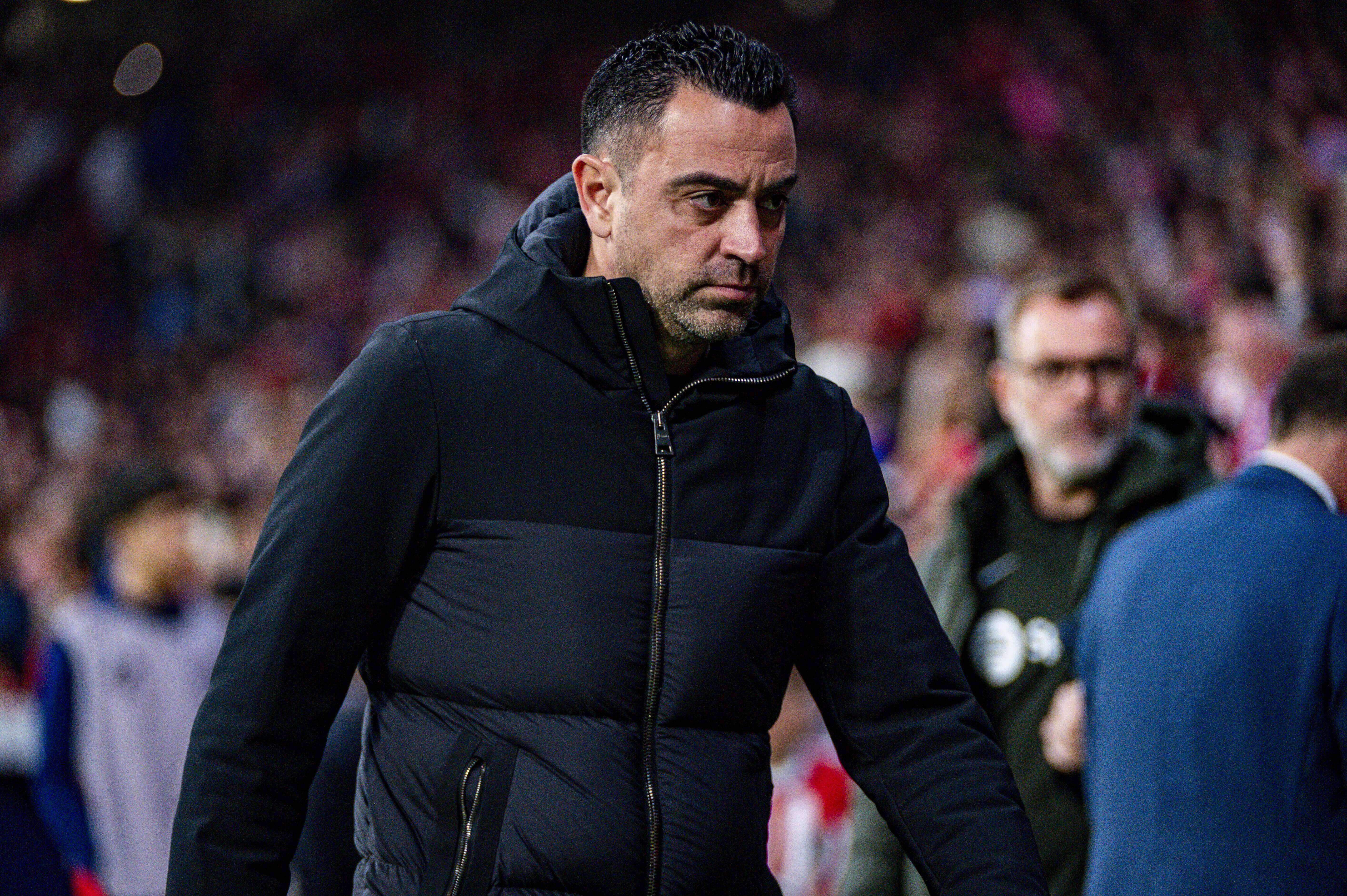 Xavi Hernández, en un partido del Barça.