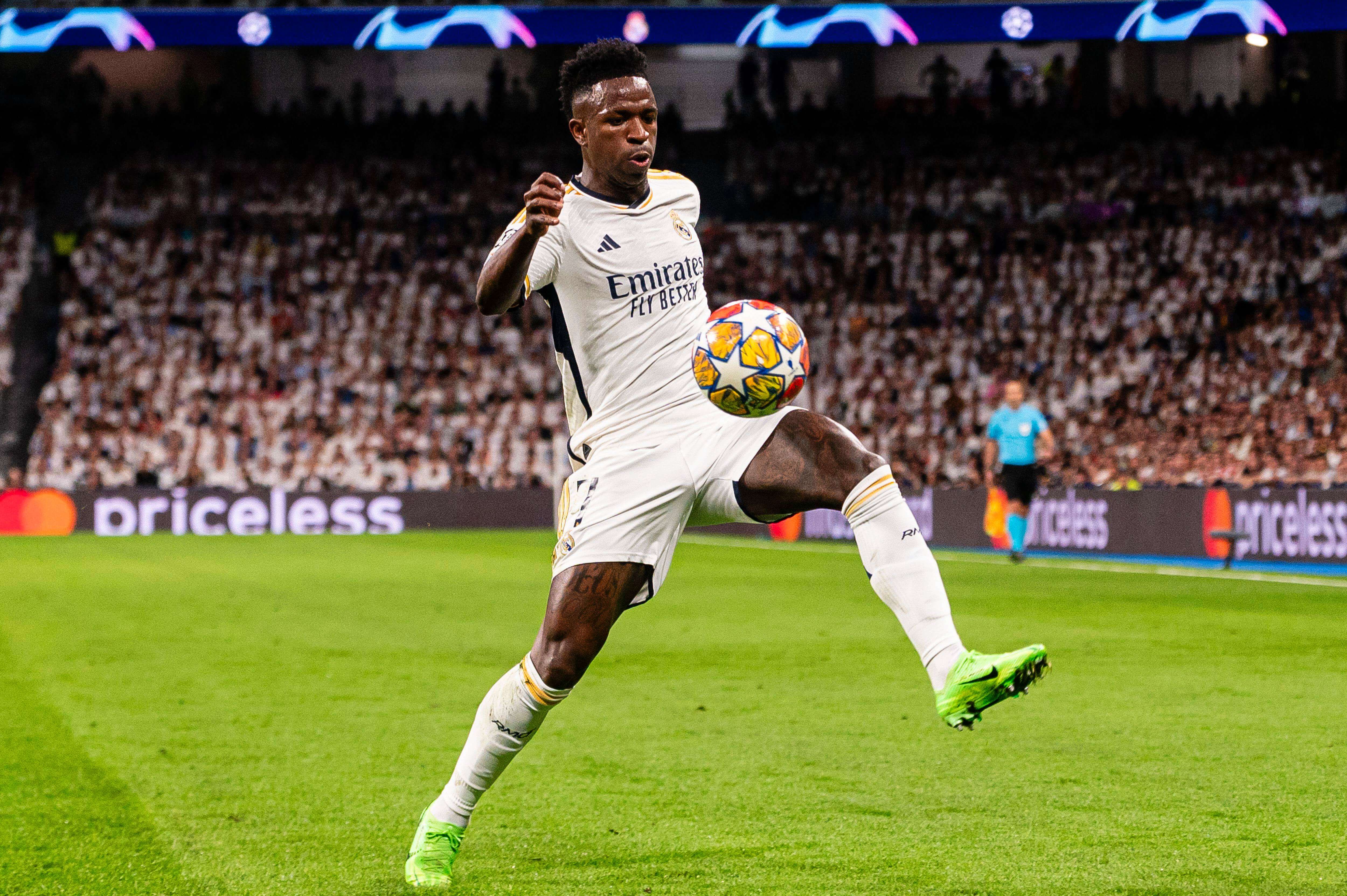 Vinicius Jr durante el partido ante el Bayern de Múnich (Fuente: Cordon Press)
