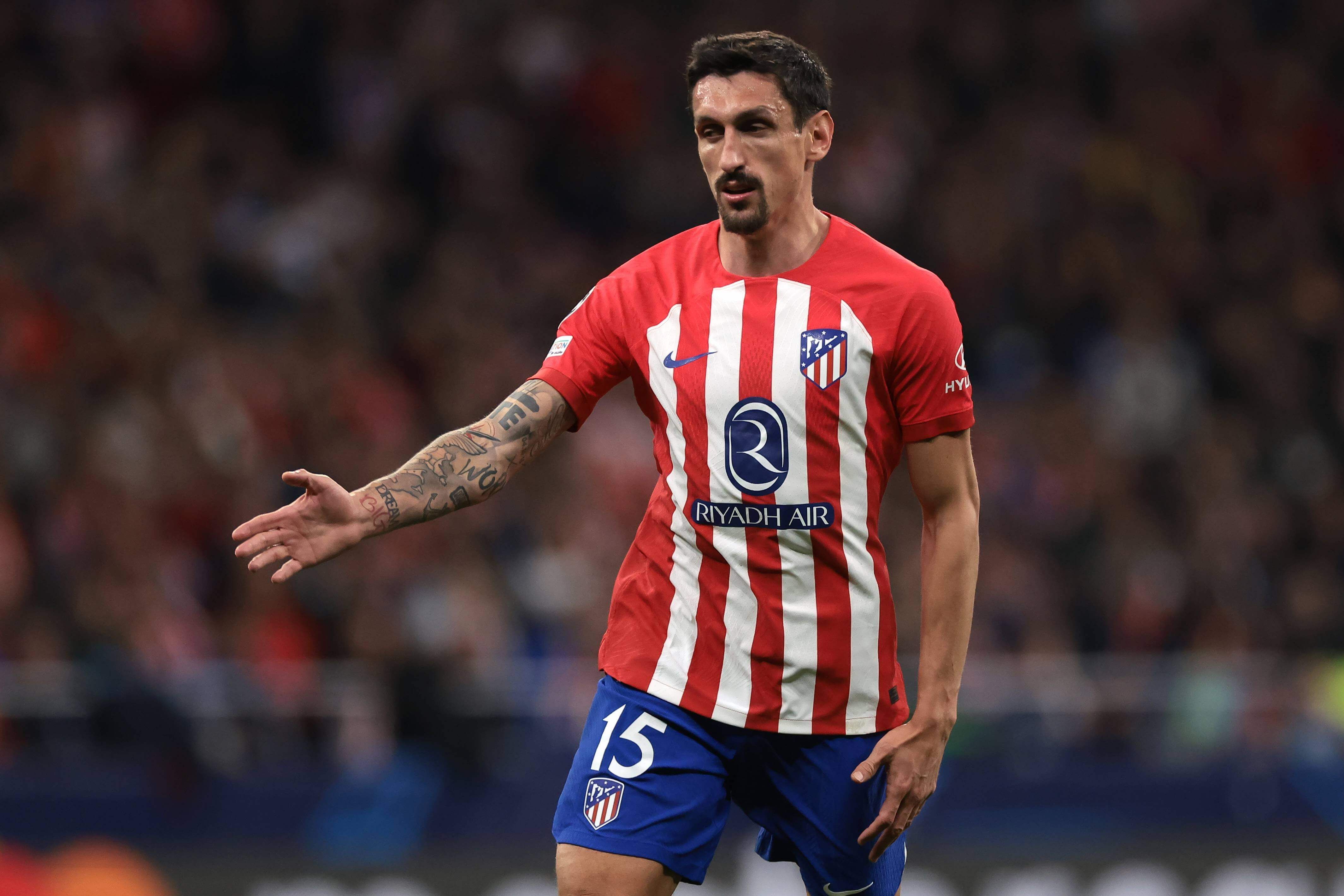  Stefan Savic, en un partido con el Atlético de Madrid.
