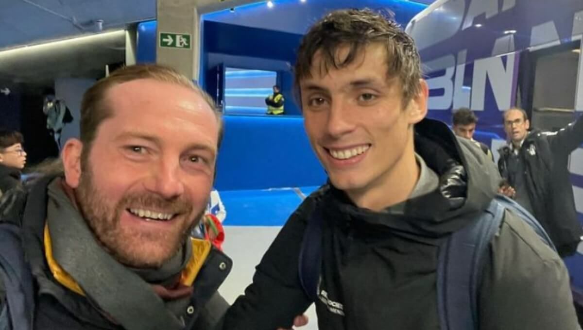  Sylvain de Weerdt, con un joven Robin Le Normand.