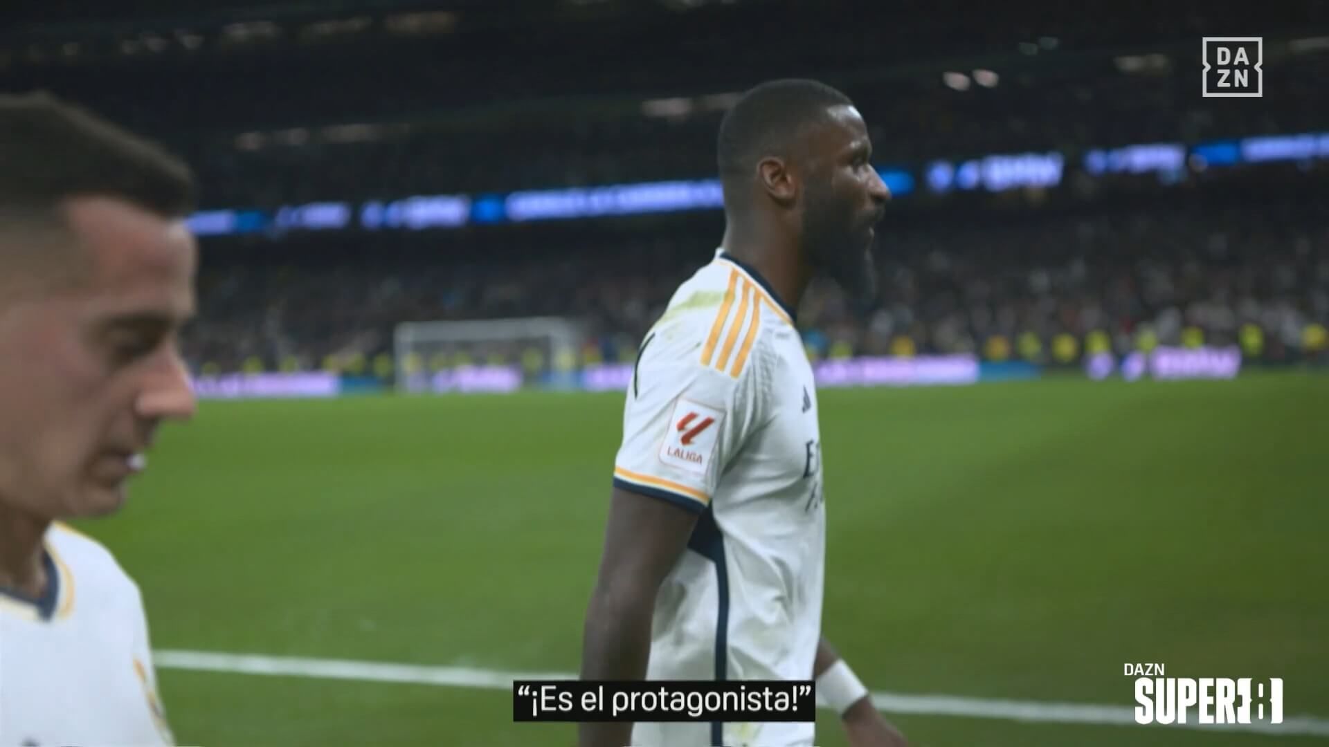 La protesta de Rudiger al descanso.