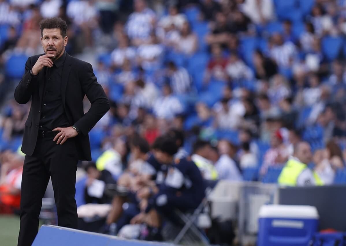 Diego Pablo Simeone, en la visita del Atlético a la Real Sociedad (Foto: ATM).