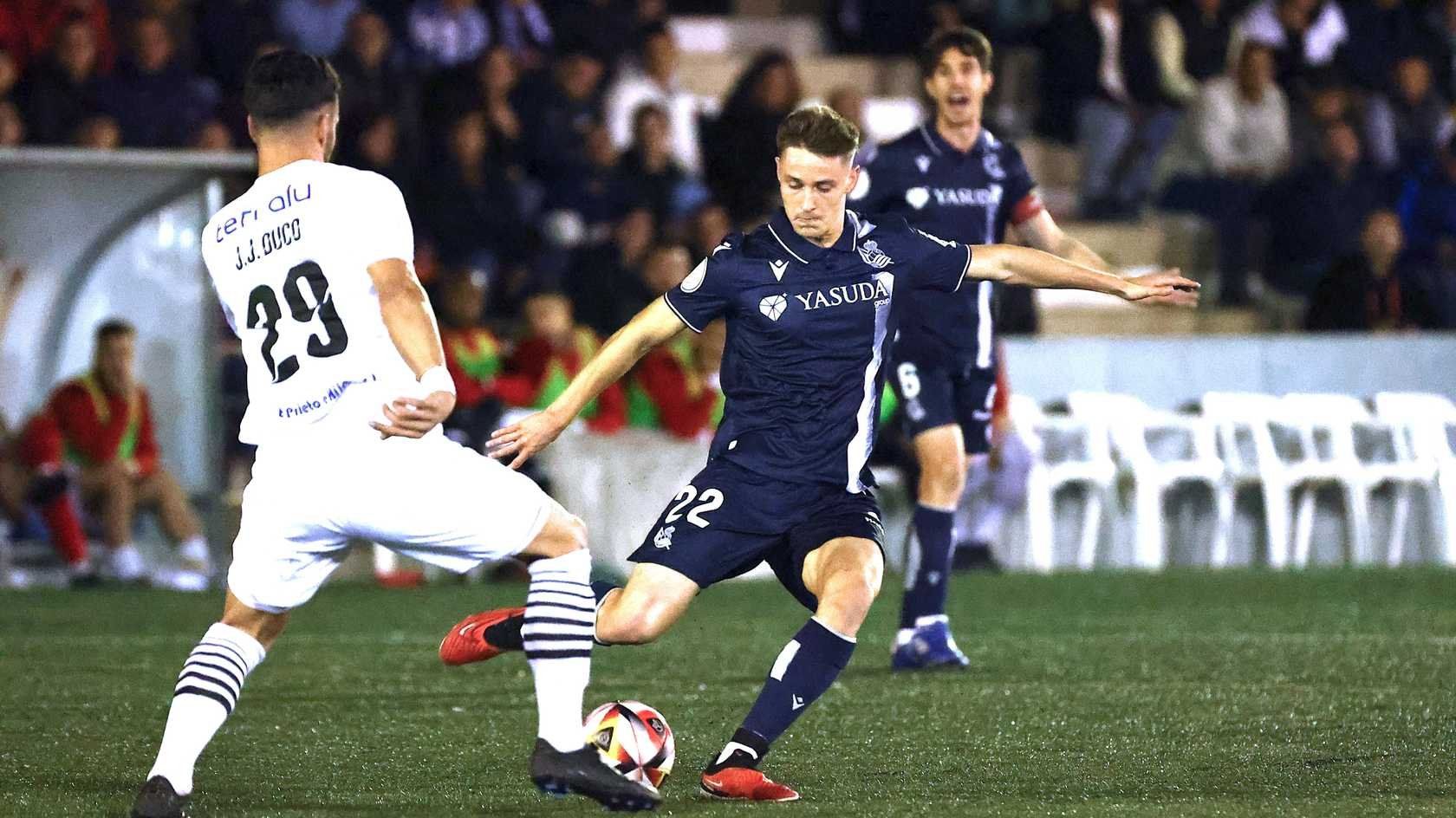  Beñat Turrientes, durante el Buñol - Real Sociedad.