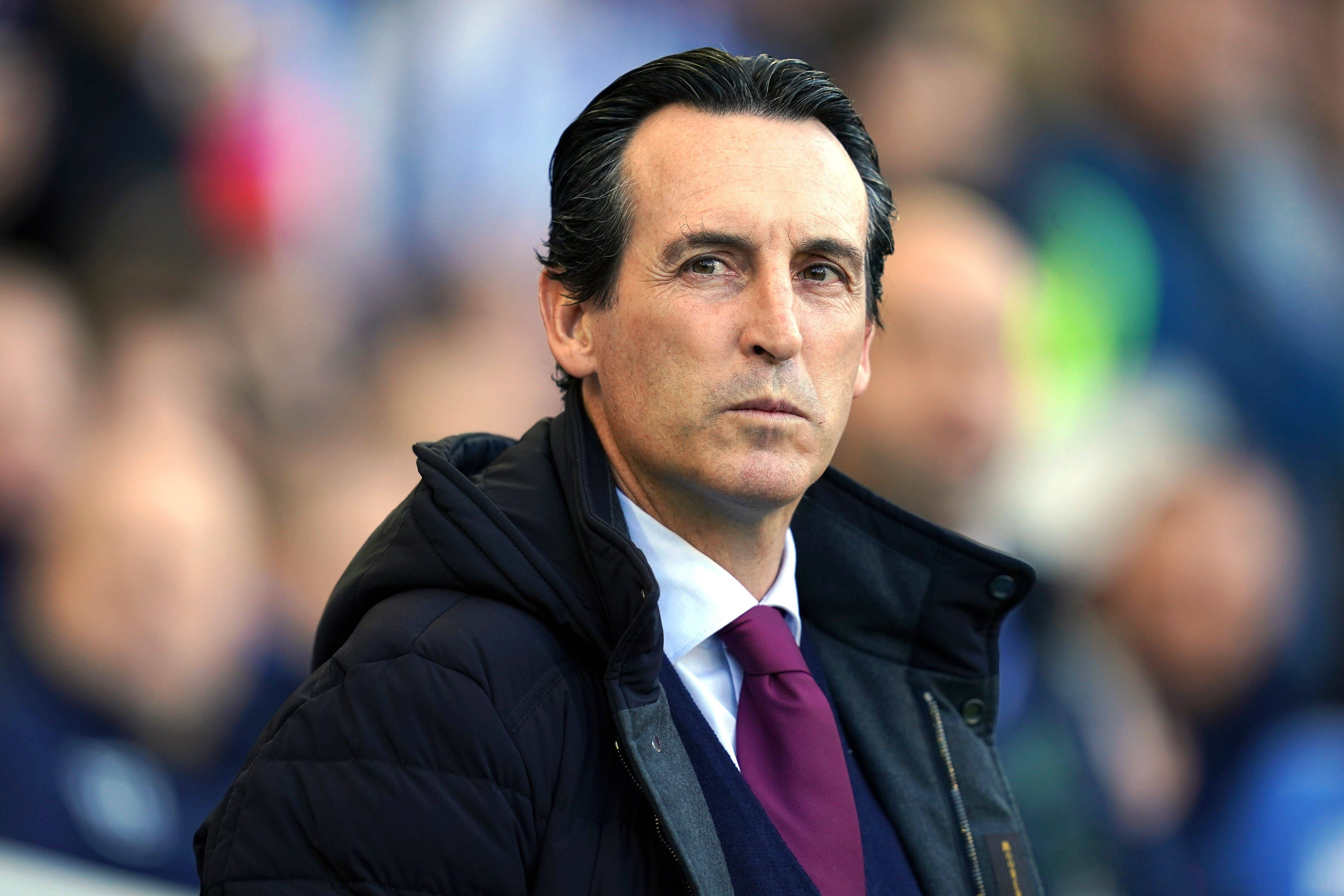  Unai Emery, en un partido del Aston Villa.