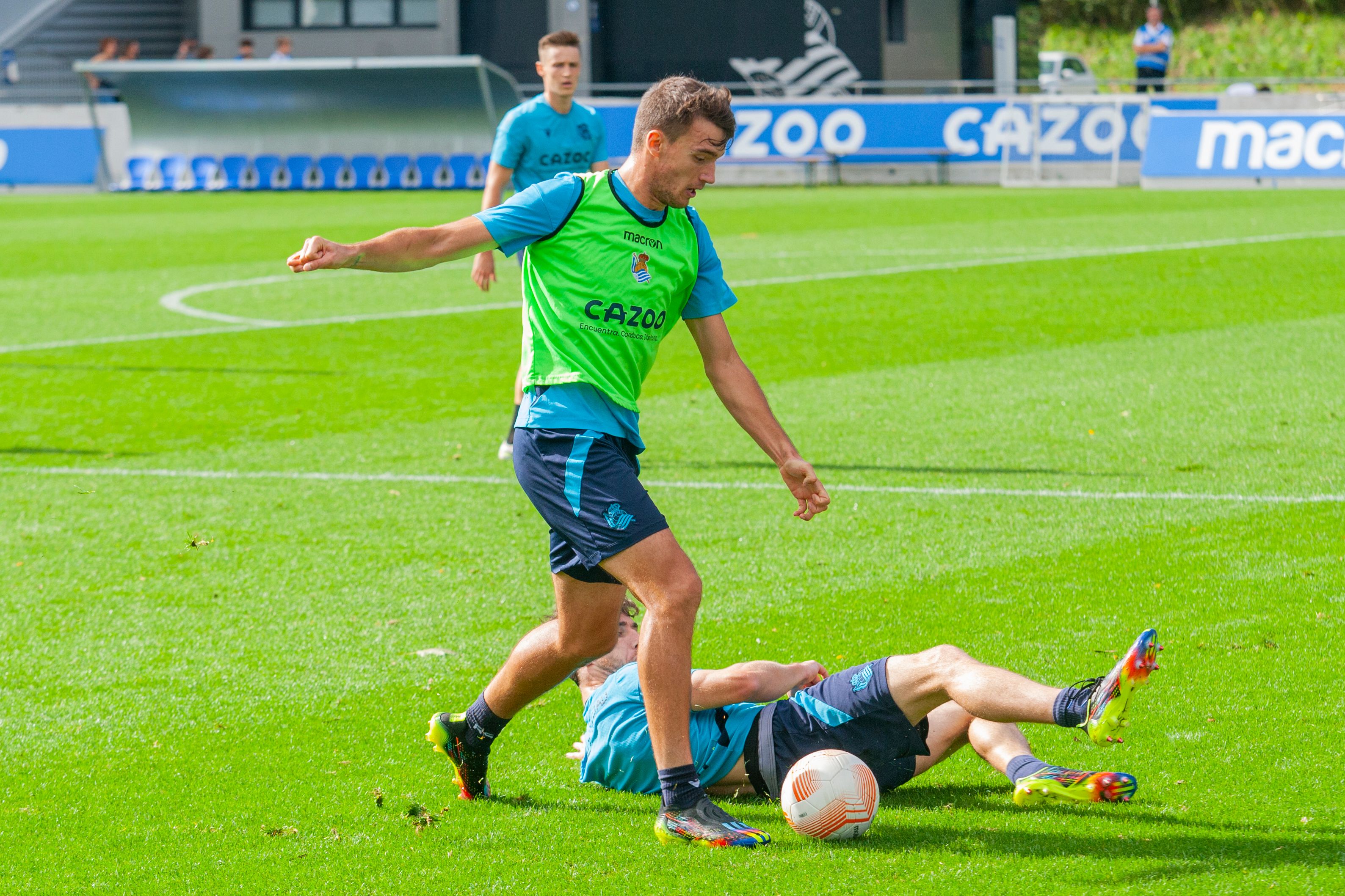 Urko González de Zárate, en un entrenamiento en Zubieta.
