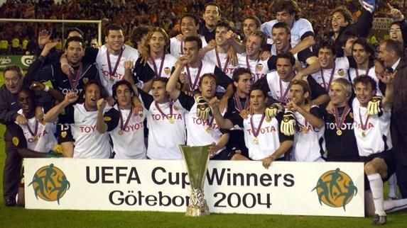  Valencia CF campeón de la Copa de la UEFA en Goteborg 2004