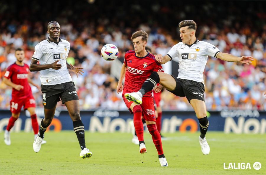  El Valencia CF - CA Osasuna de la ida en Mestalla.