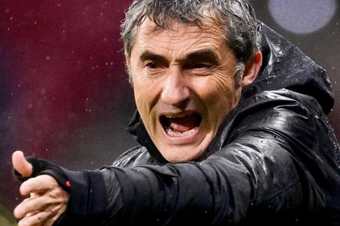  La garra de Ernesto Valverde en el partido ante el Atlético en el Metropolitano.