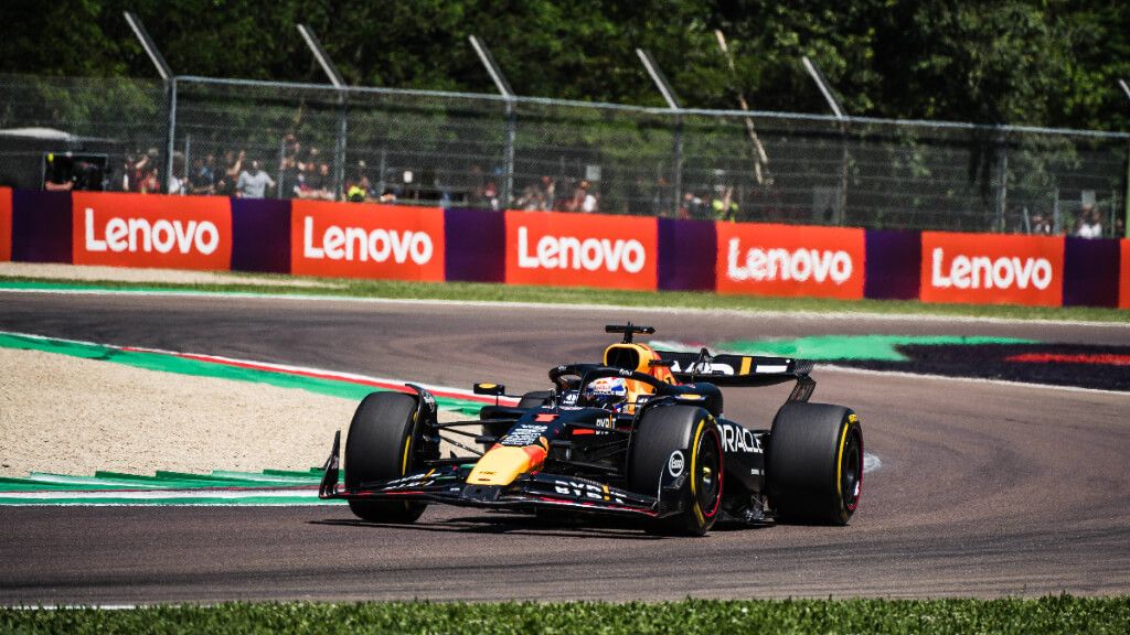 Max Verstappen en el GP de Imola.