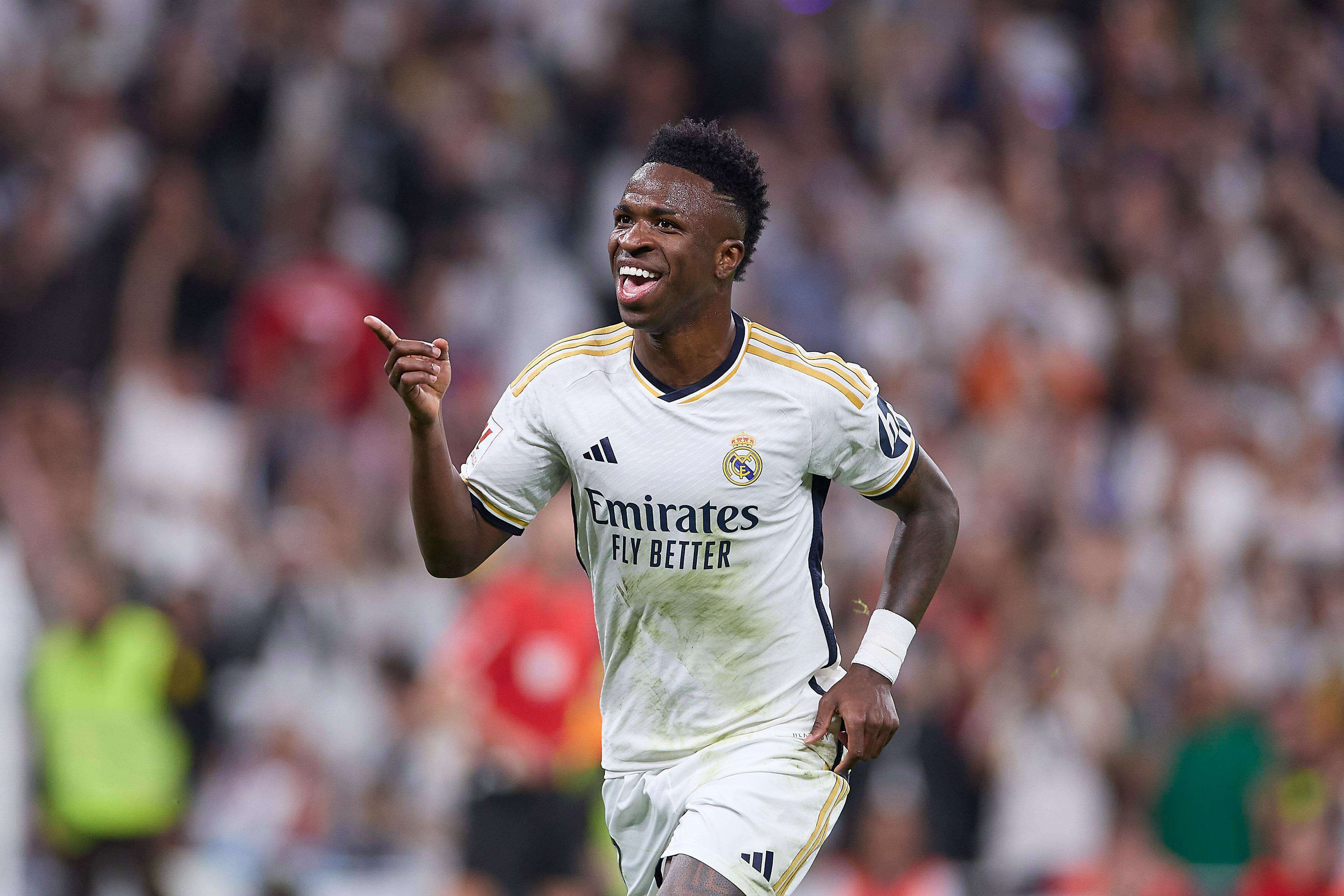  Vinicius Jr celebra su gol en el Real Madrid-Barcelona.