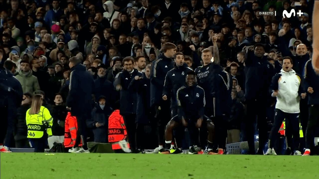 Vinicius y el gesto tras el penalti de Lucas Vázquez (Movistar +)