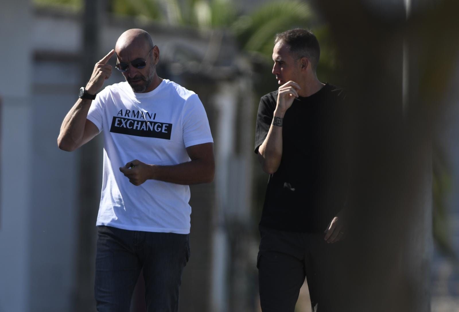  Monchi y Navarro, en la sesión del Sevilla.