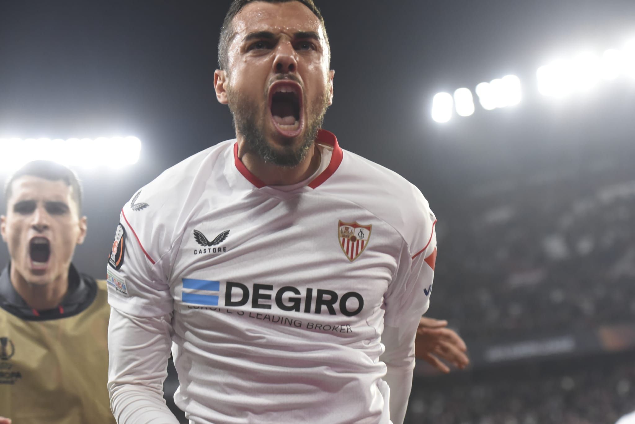 Celebración del gol de Joan Jordán.