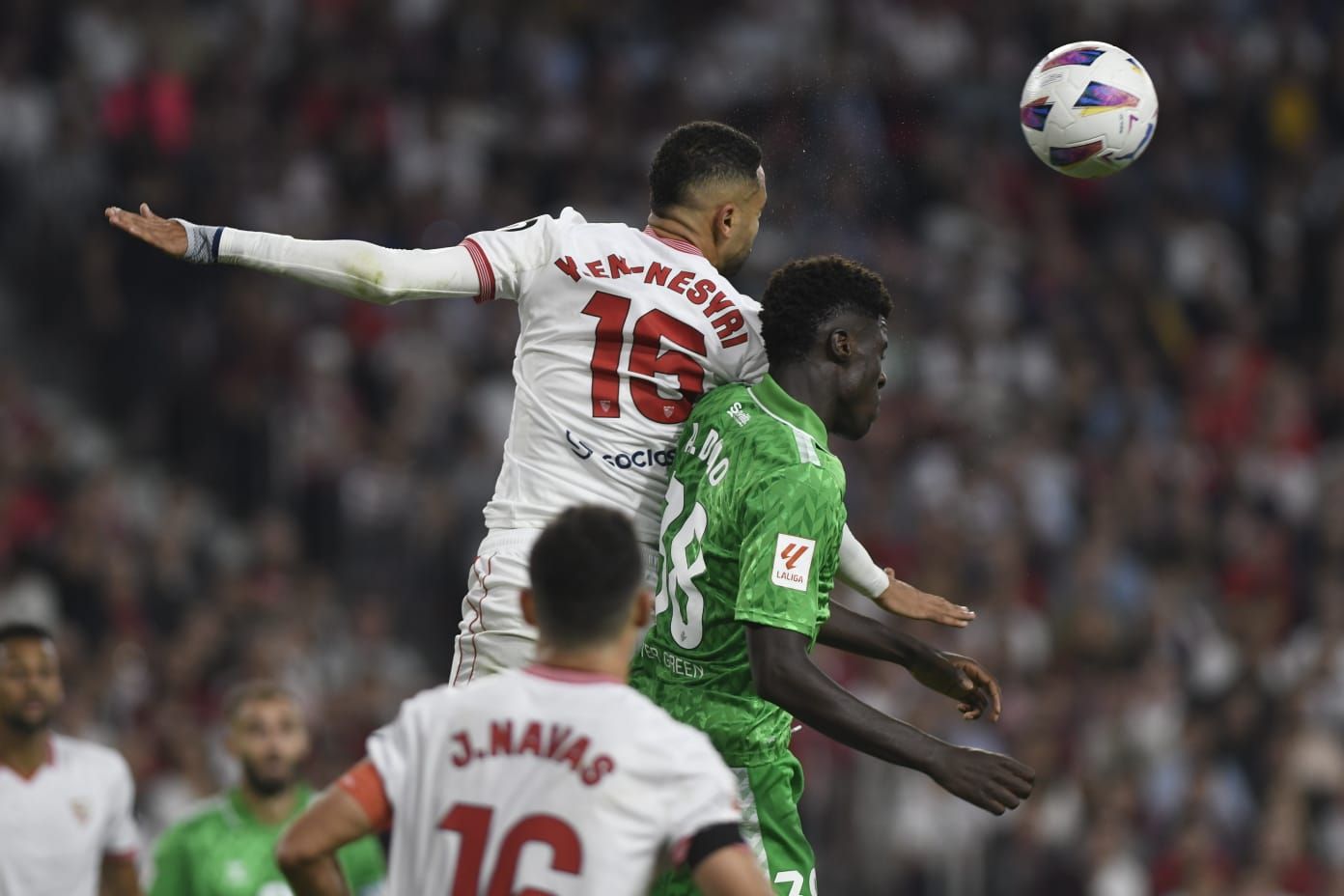  En-Nesyri, ante el Sevilla-Betis.