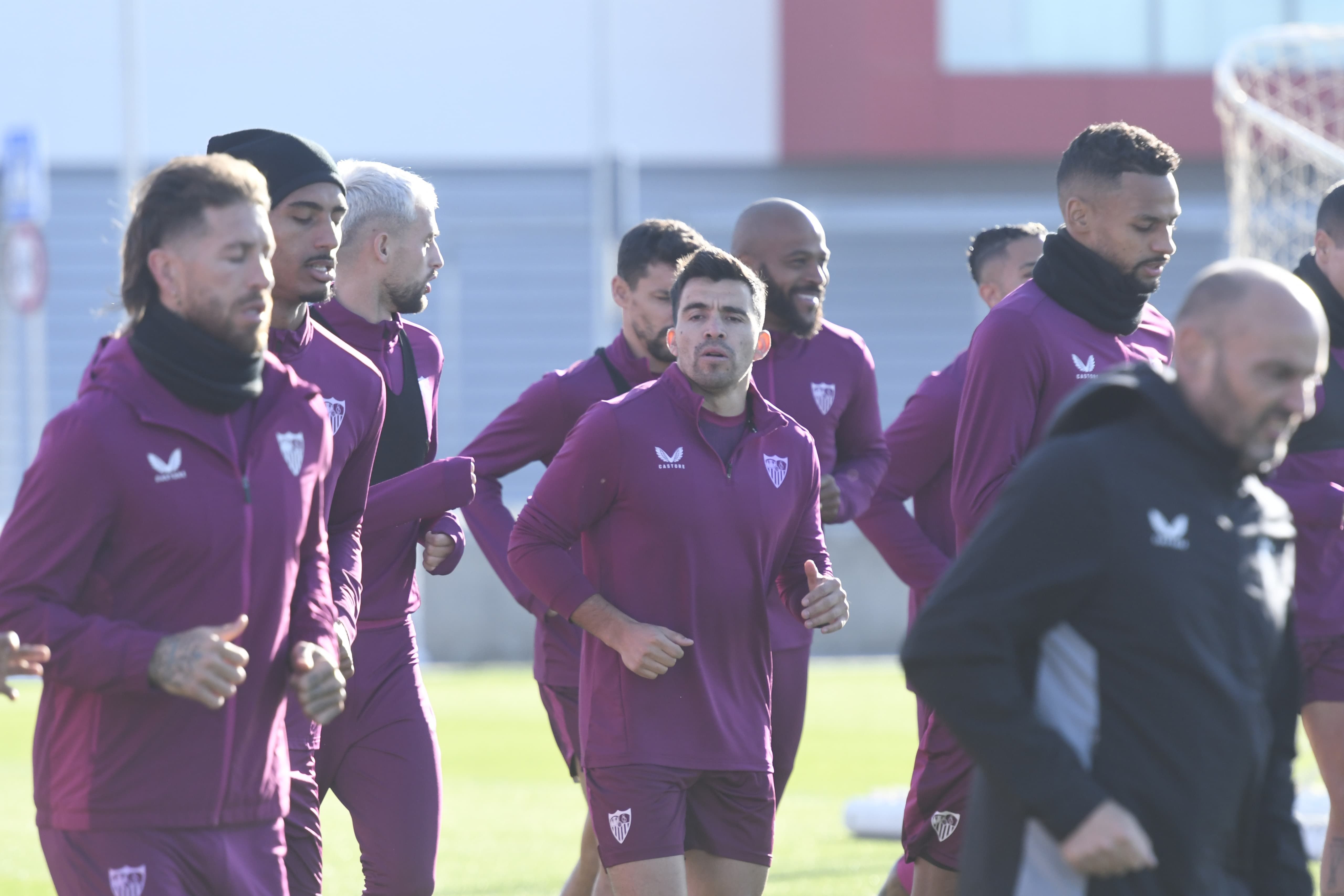 Marcos Acuña, durante el entrenamiento de este martes.