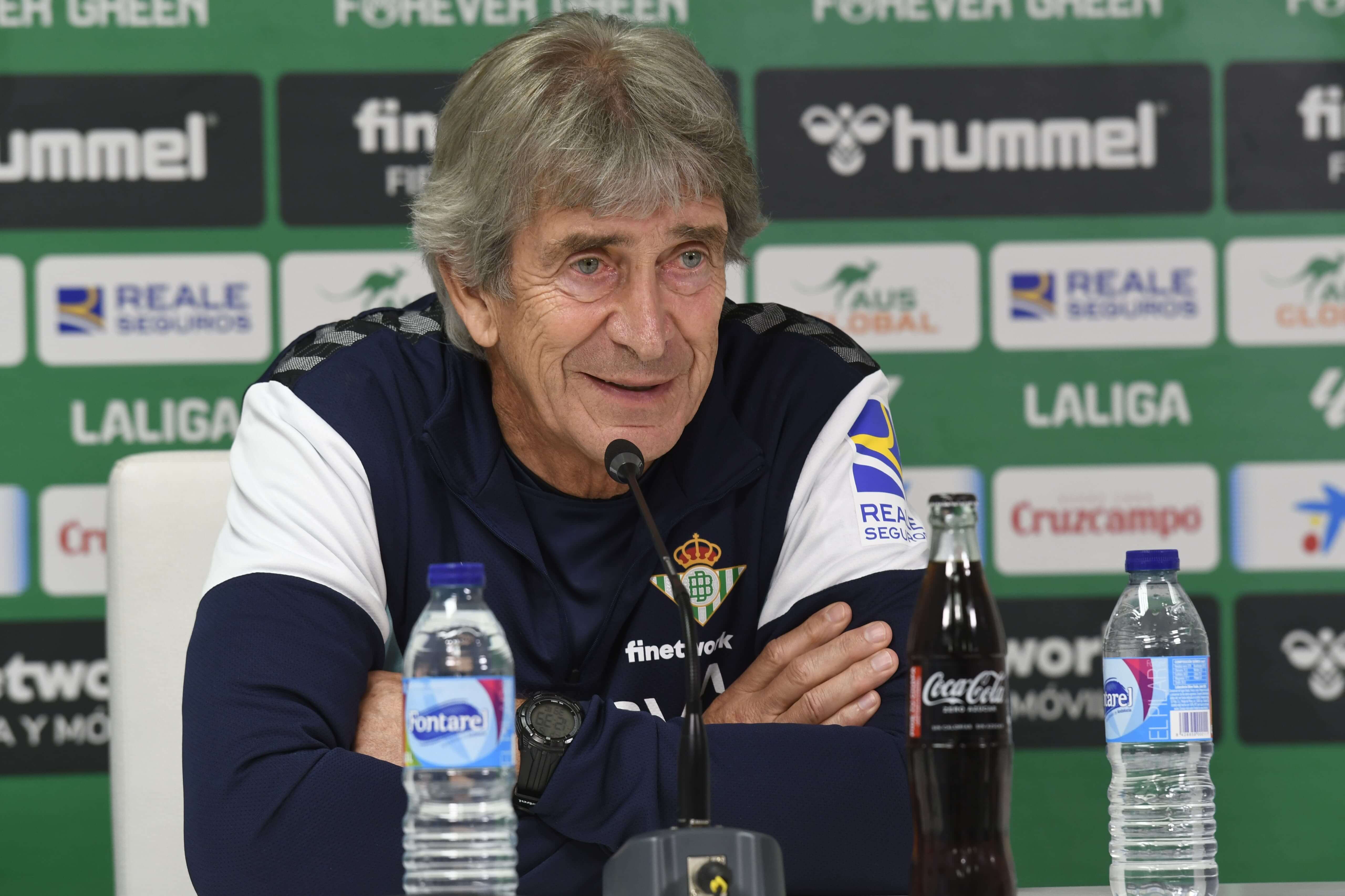 Manuel Pellegrini, en sala de prensa.