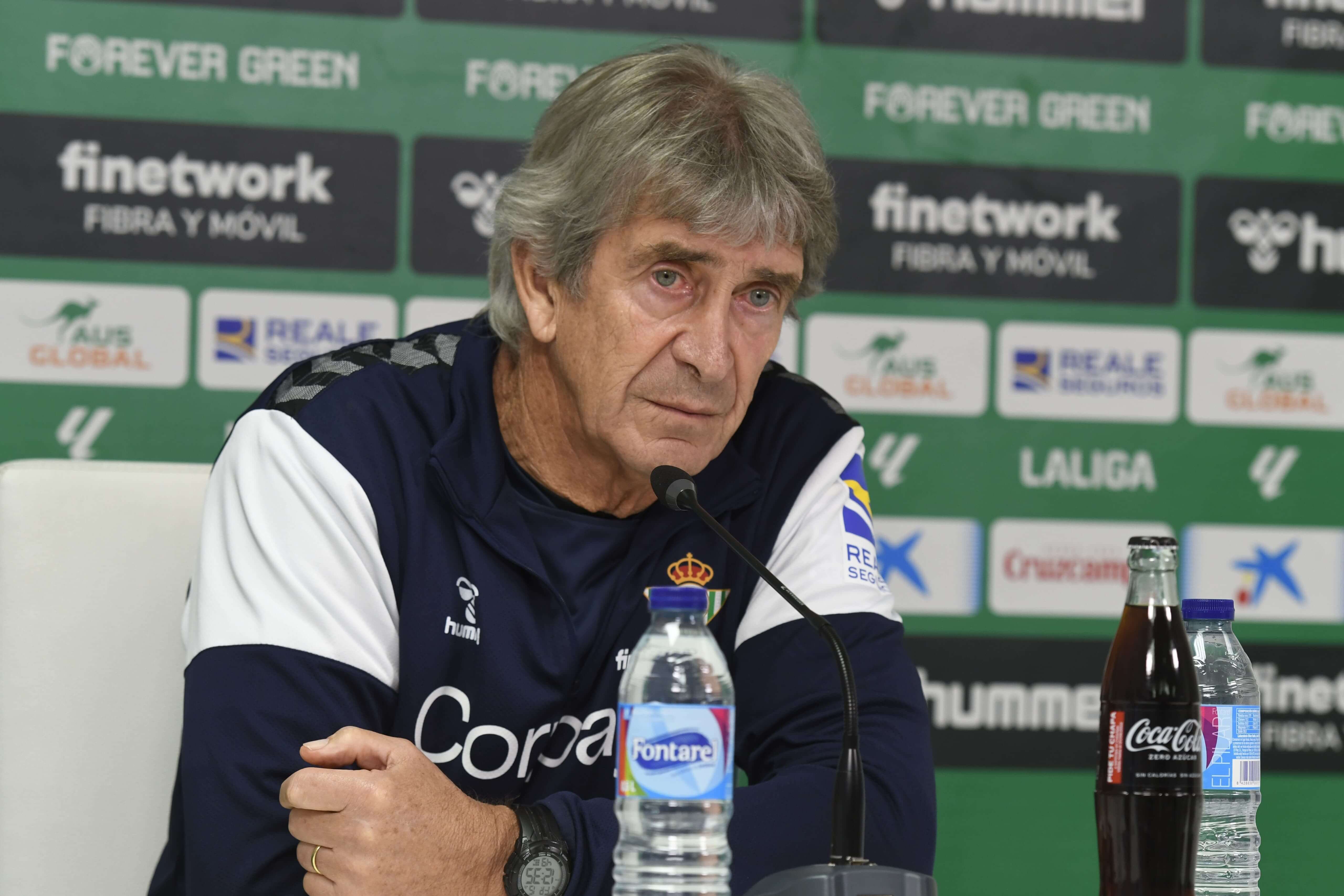 Manuel Pellegrini, en sala de prensa.
