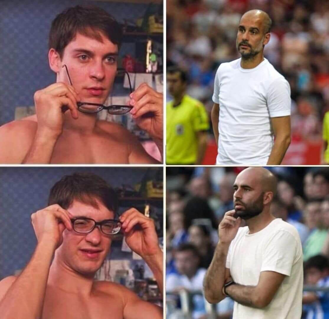  Meme que compara a Claudio Giráldez con Guardiola.