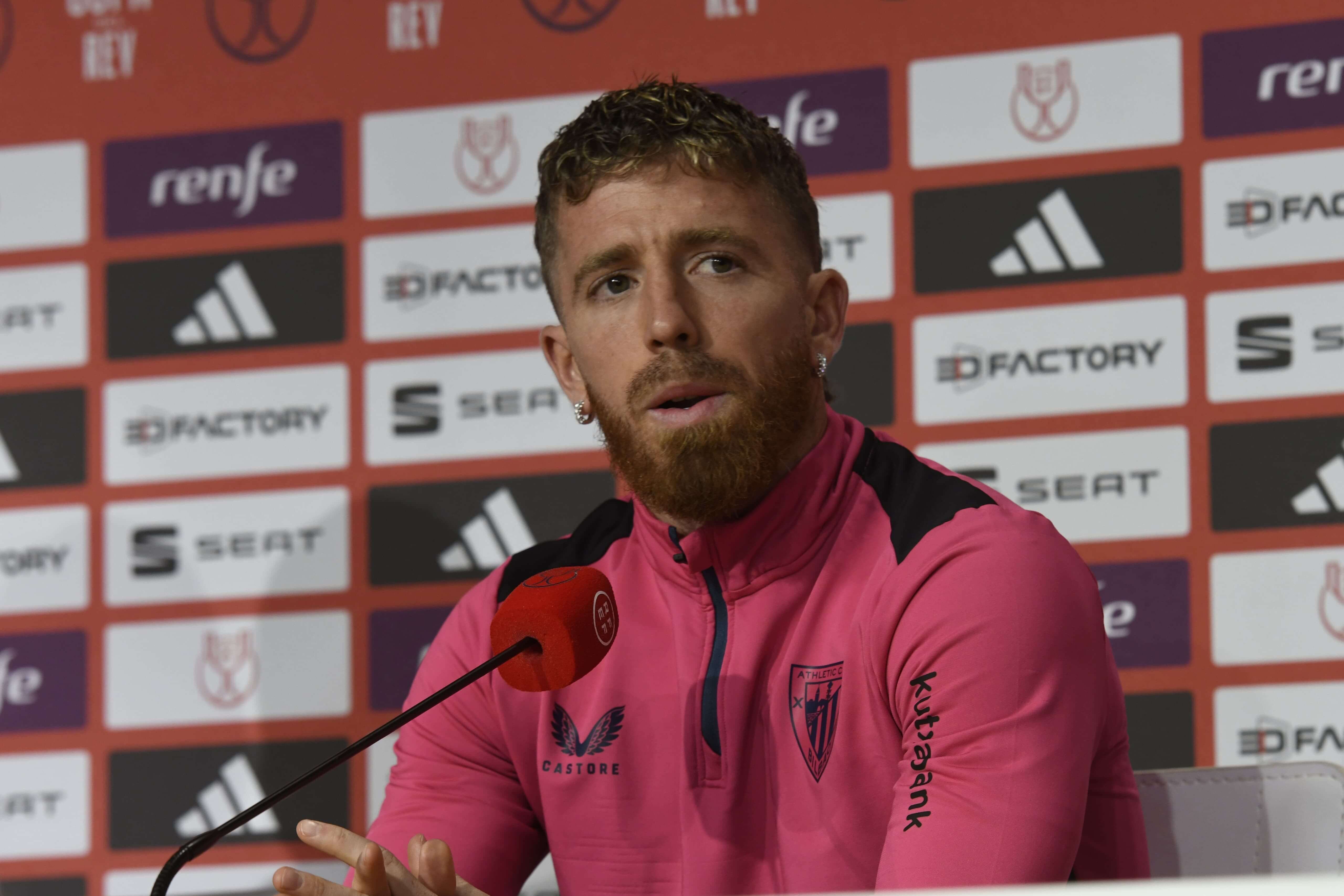  Iker Muniain, en rueda de prensa previa a la final de Copa.