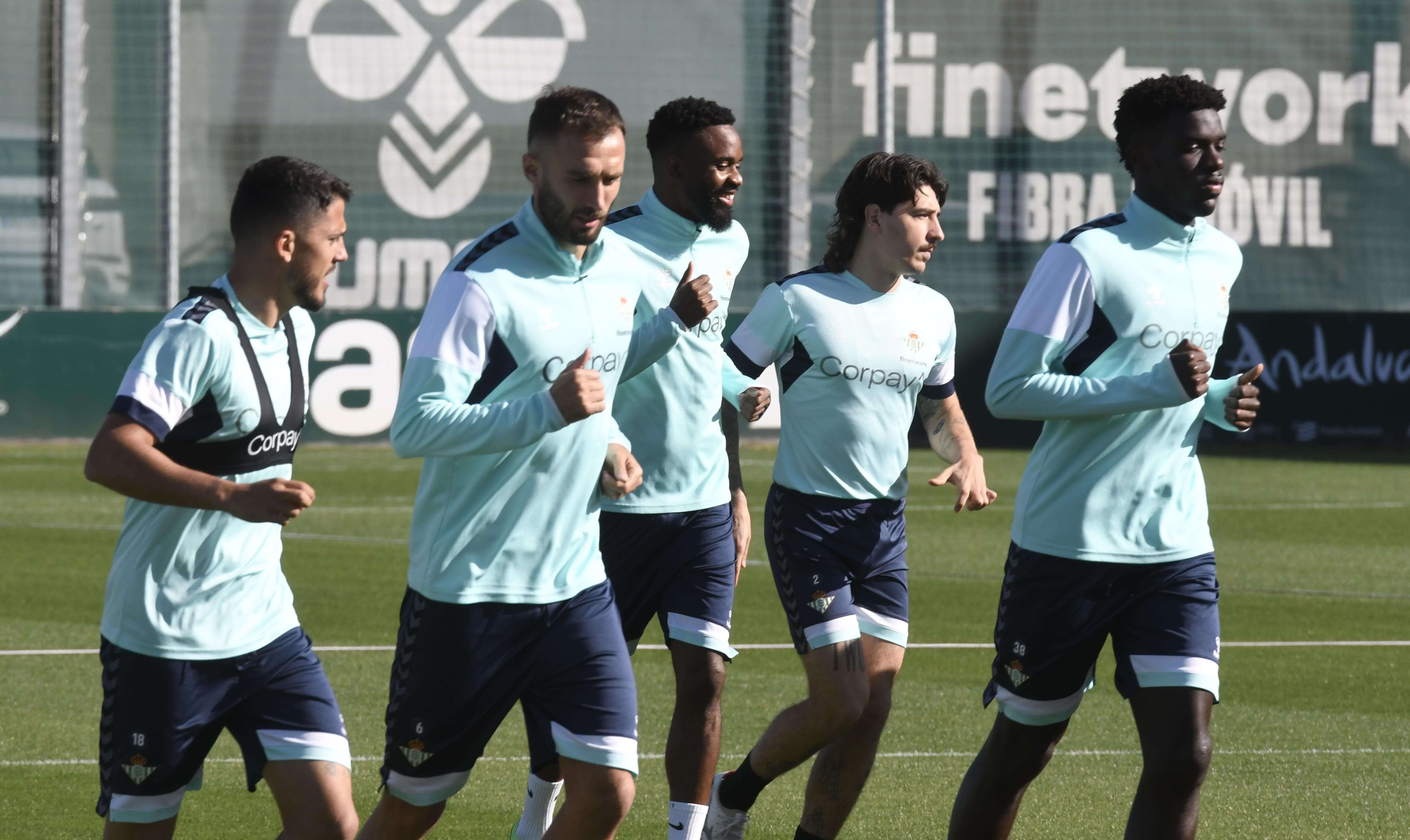  Imagen del entrenamiento del Betis