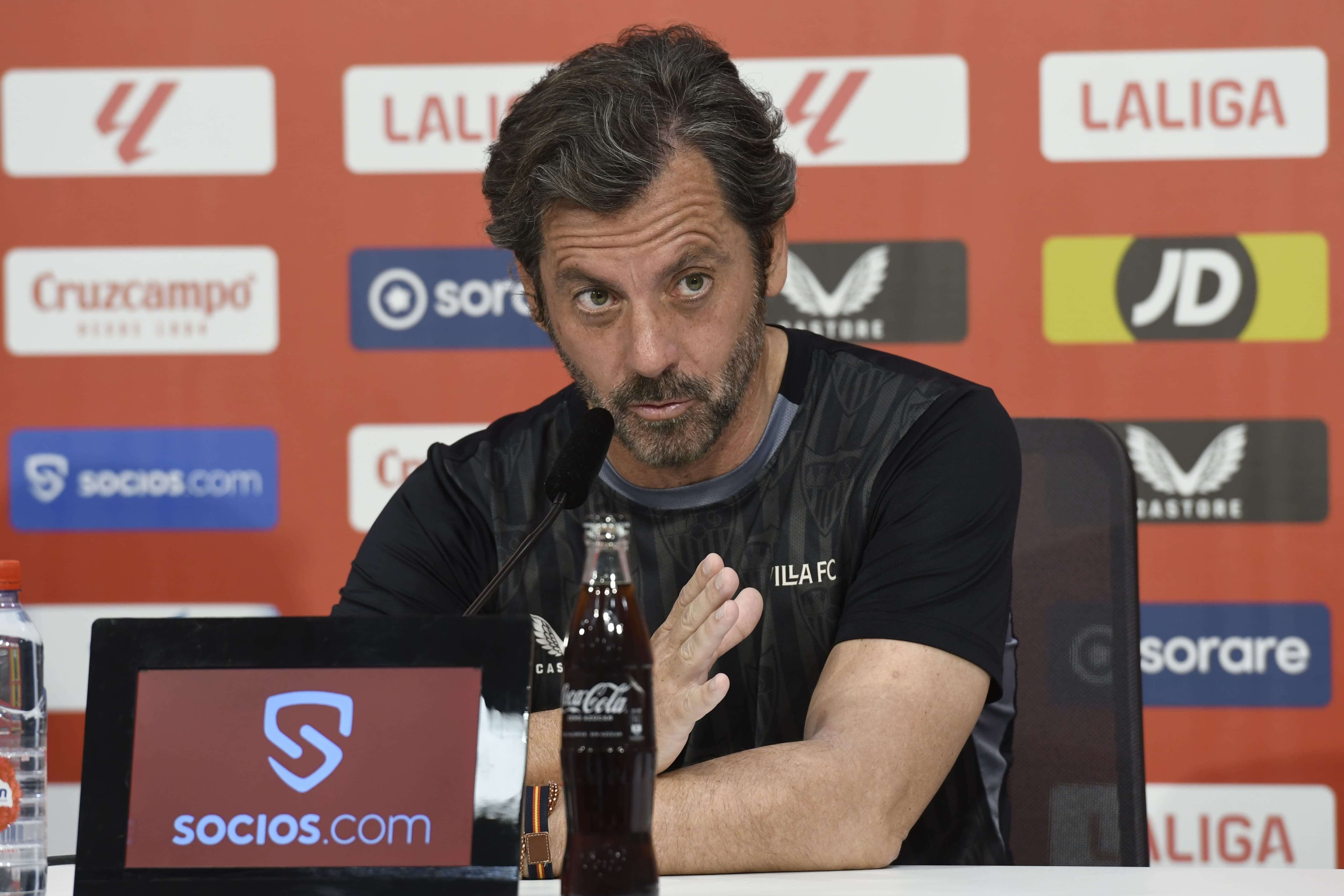 Quique Sánchez Flores, en sala de prensa.