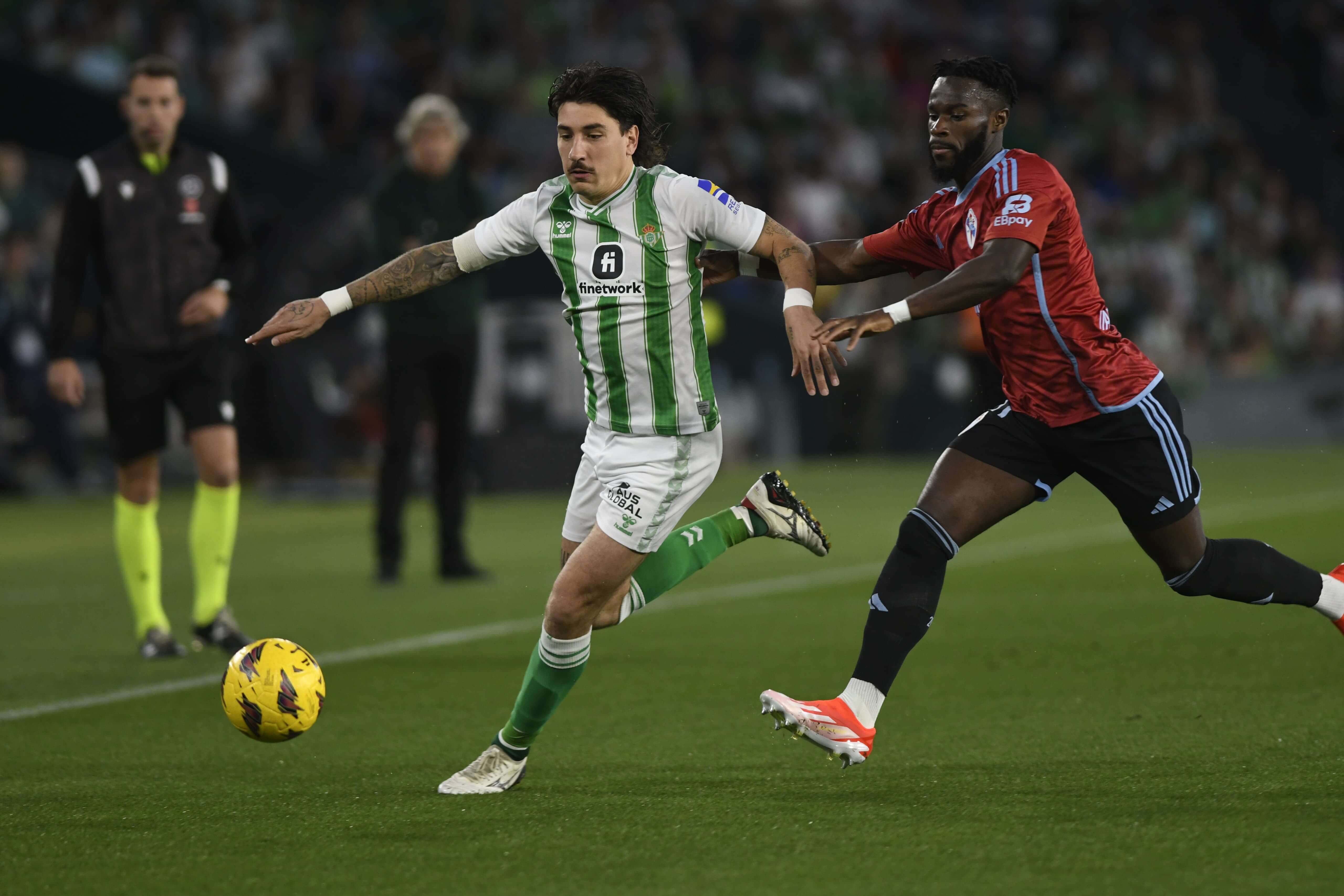 Héctor Bellerín en el Real Betis- Celta de Vigo de la pasada temporada.