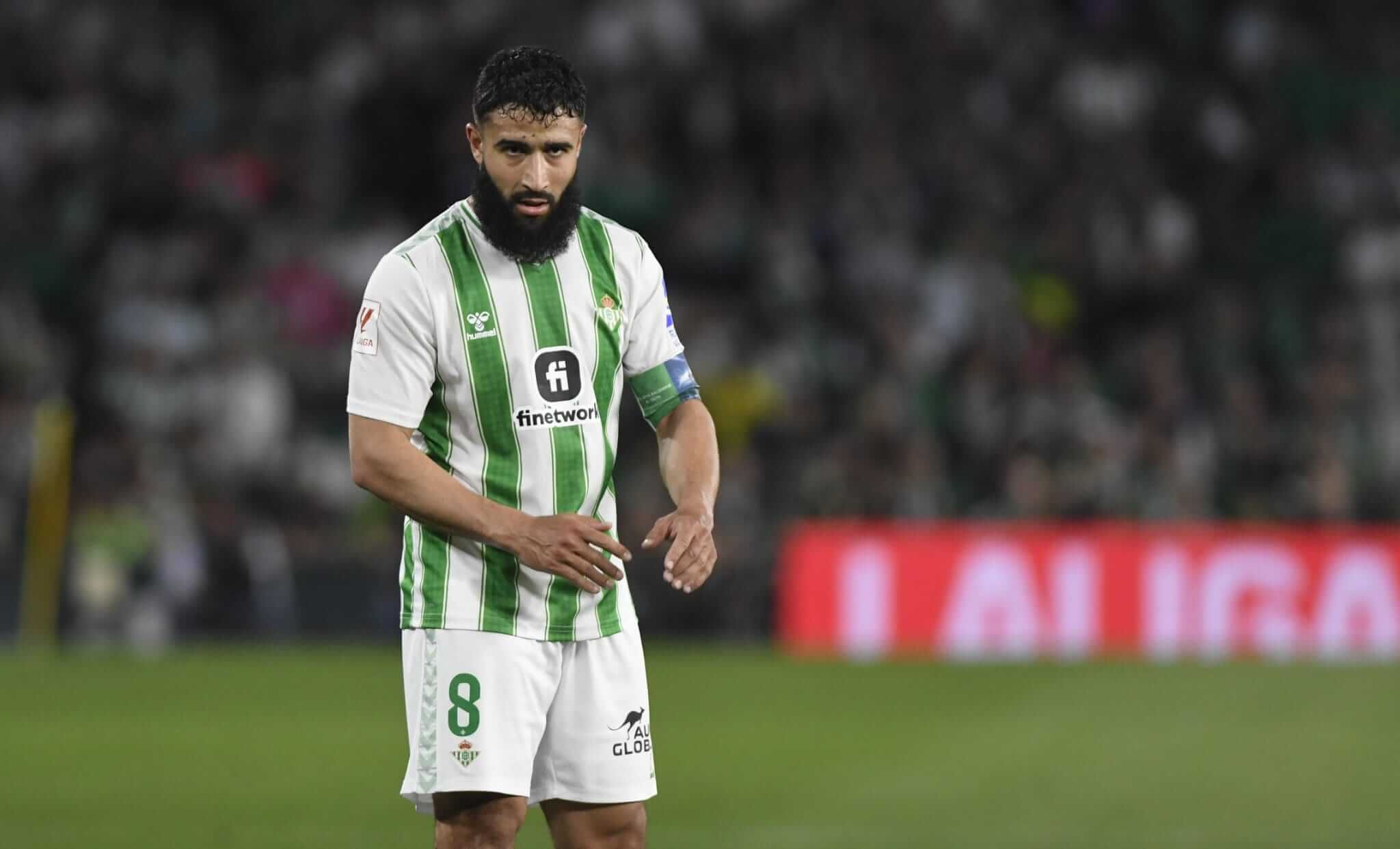  Nabil Fekir ante el Celta de Vigo.