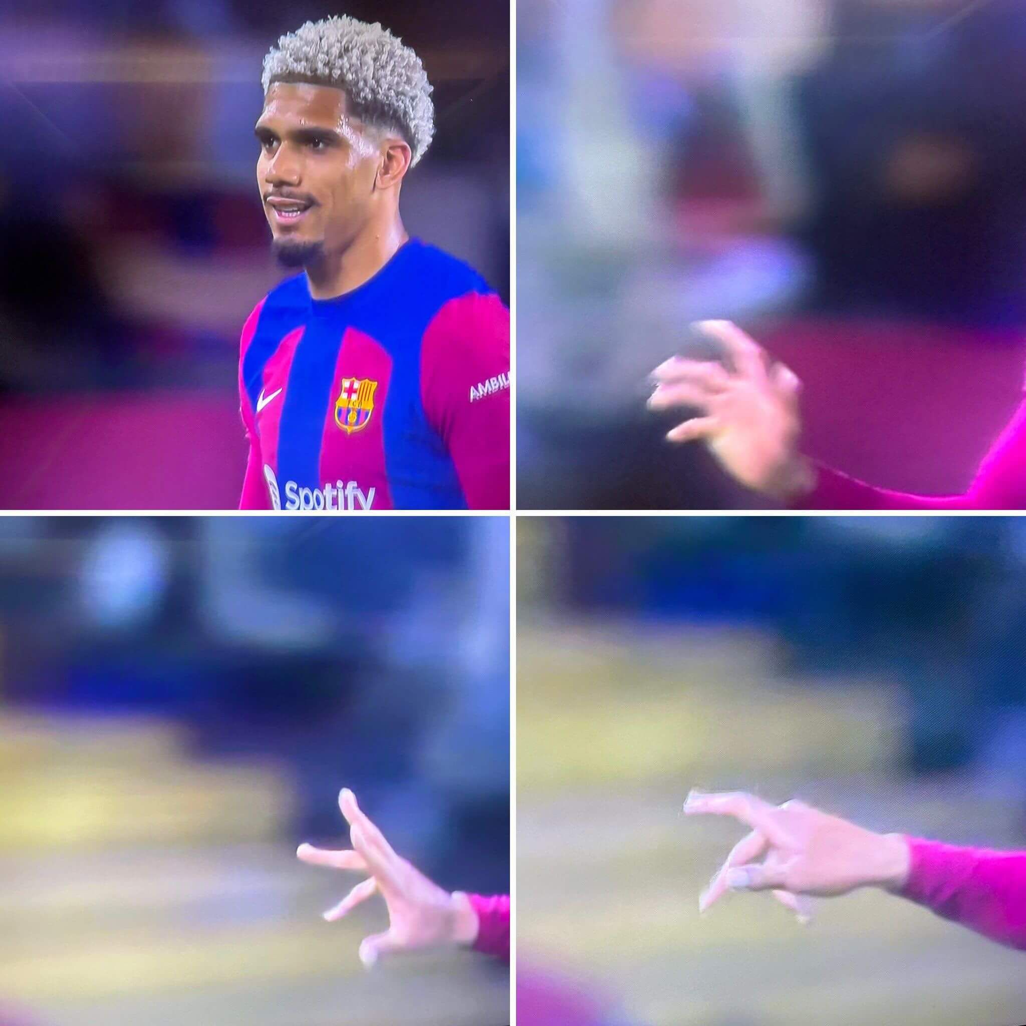  El gesto de Ronald Araujo tras ser expulsado