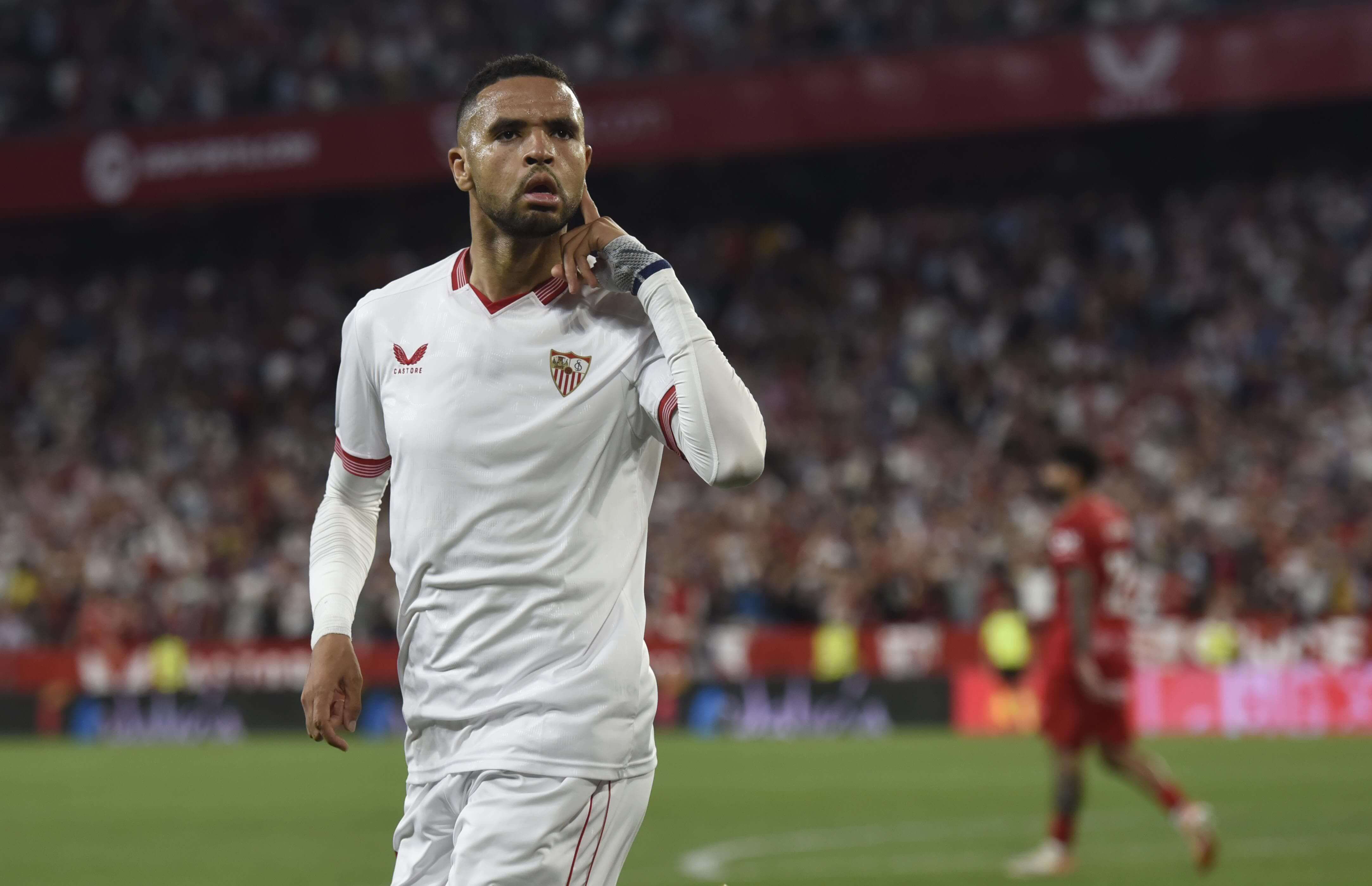  La celebración del gol de En-Nesyri al Mallorca