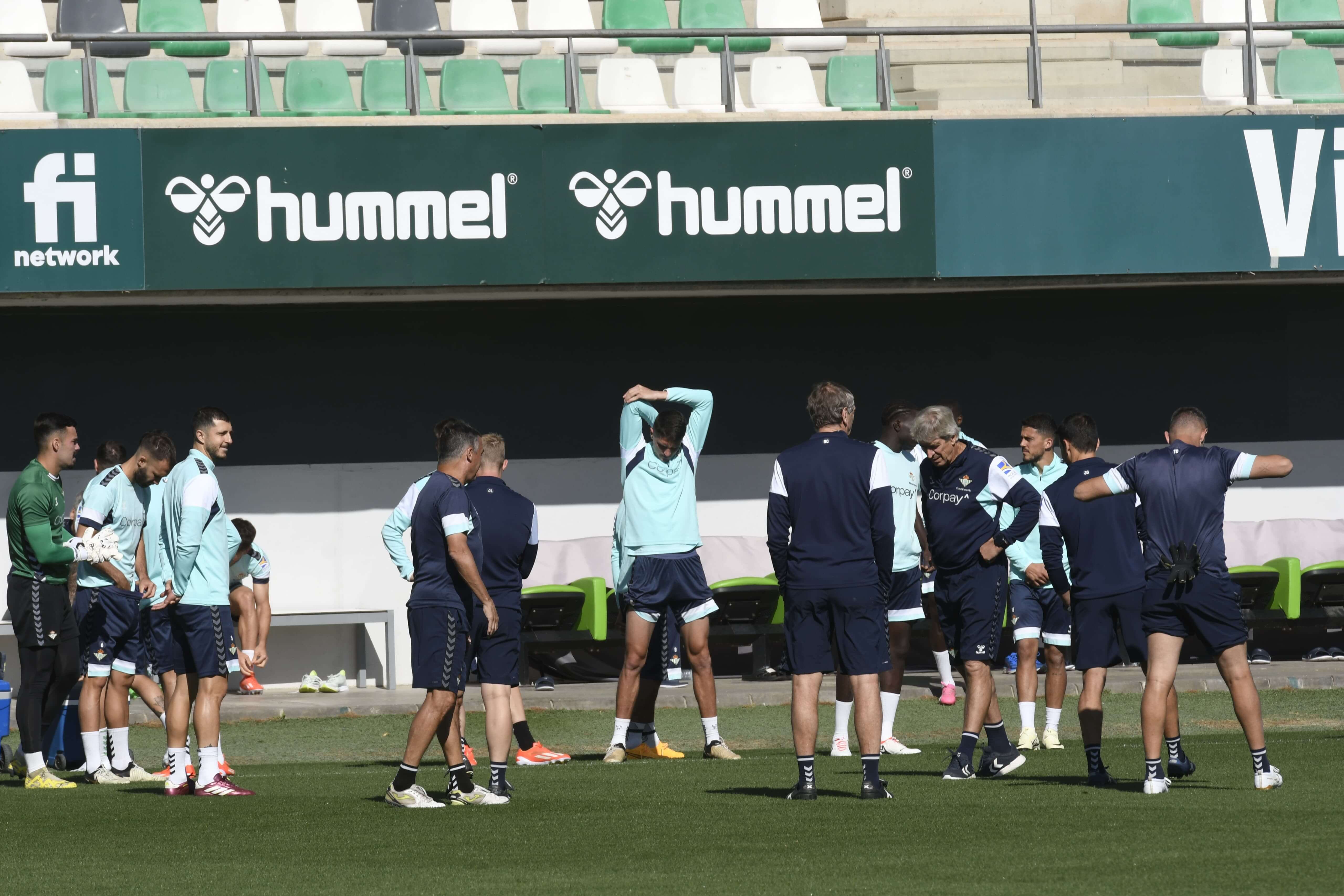 Entrenamiento del Betis del pasado viernes.