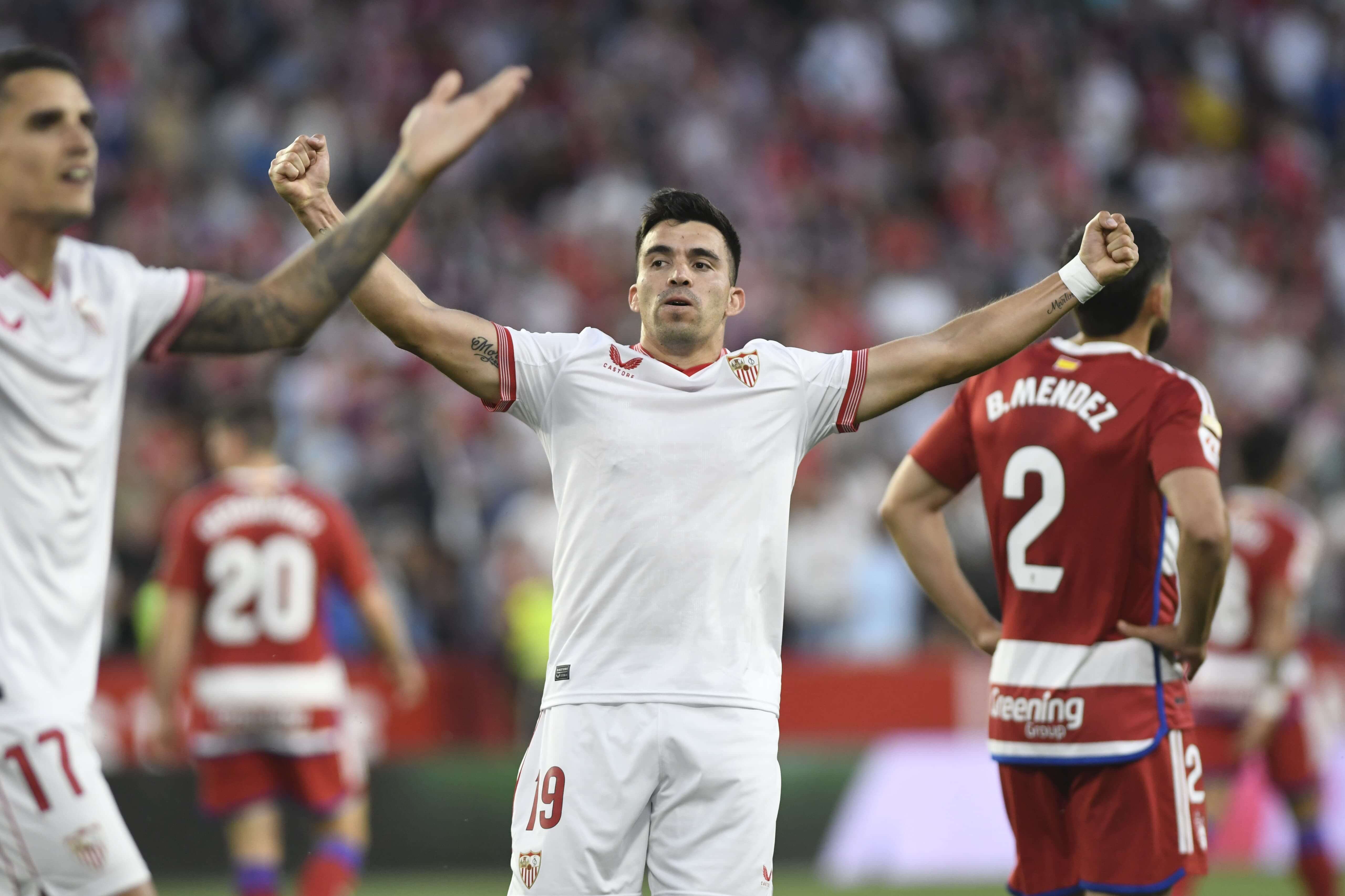  Celebración del gol de Marcos Acuña.