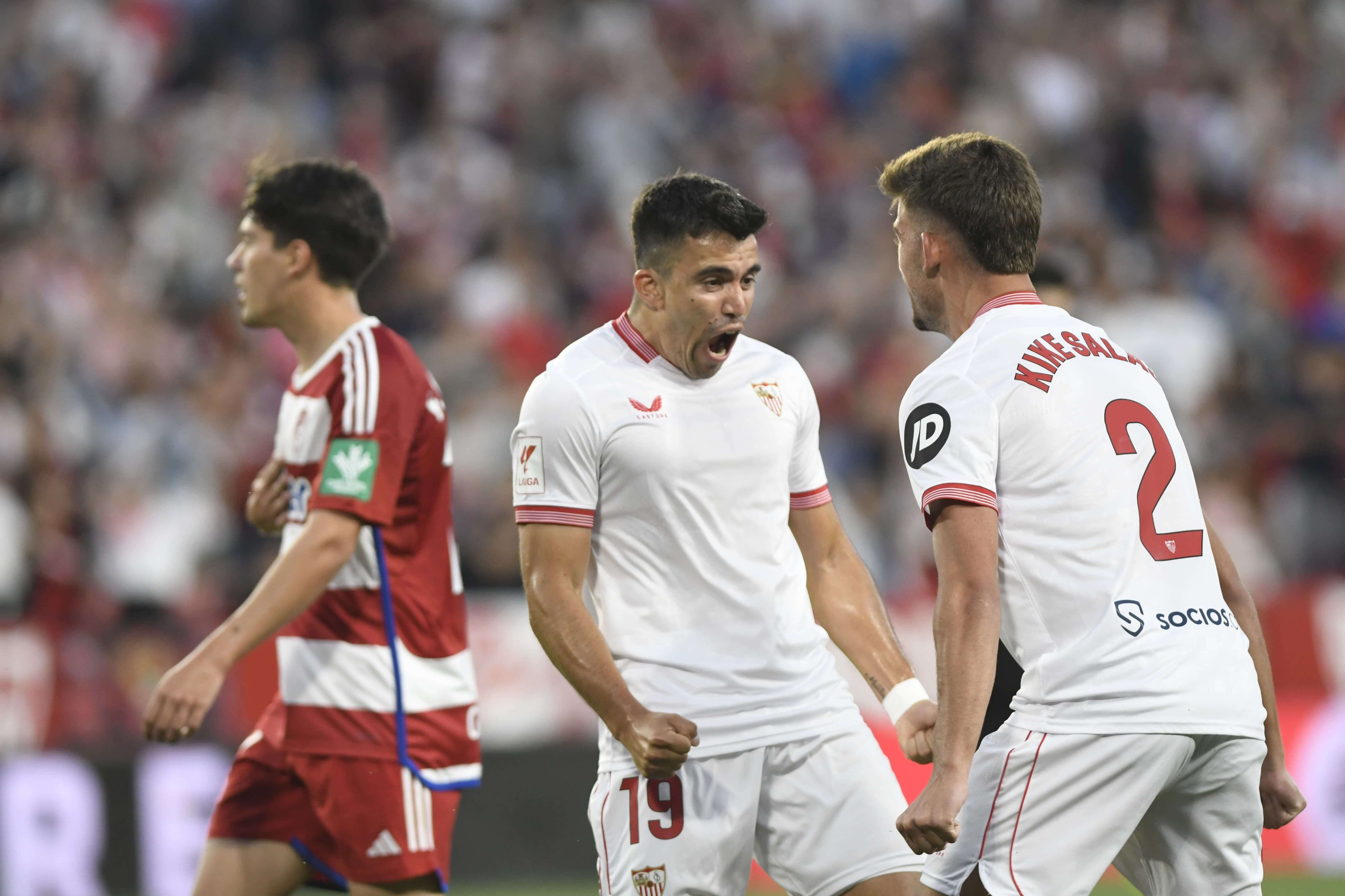  Celebración del gol de Marcos Acuña.