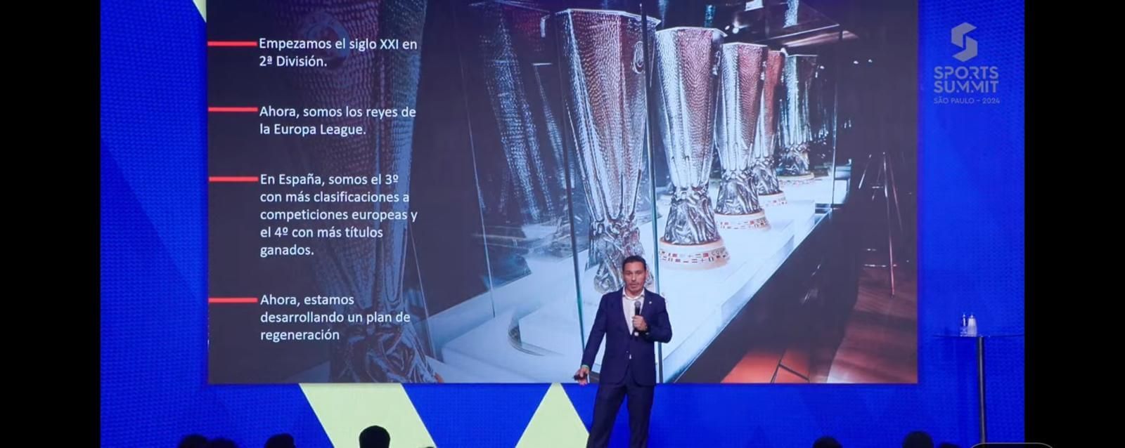  José María del Nido Carrasco en el Sports Summit de Sao Paulo.