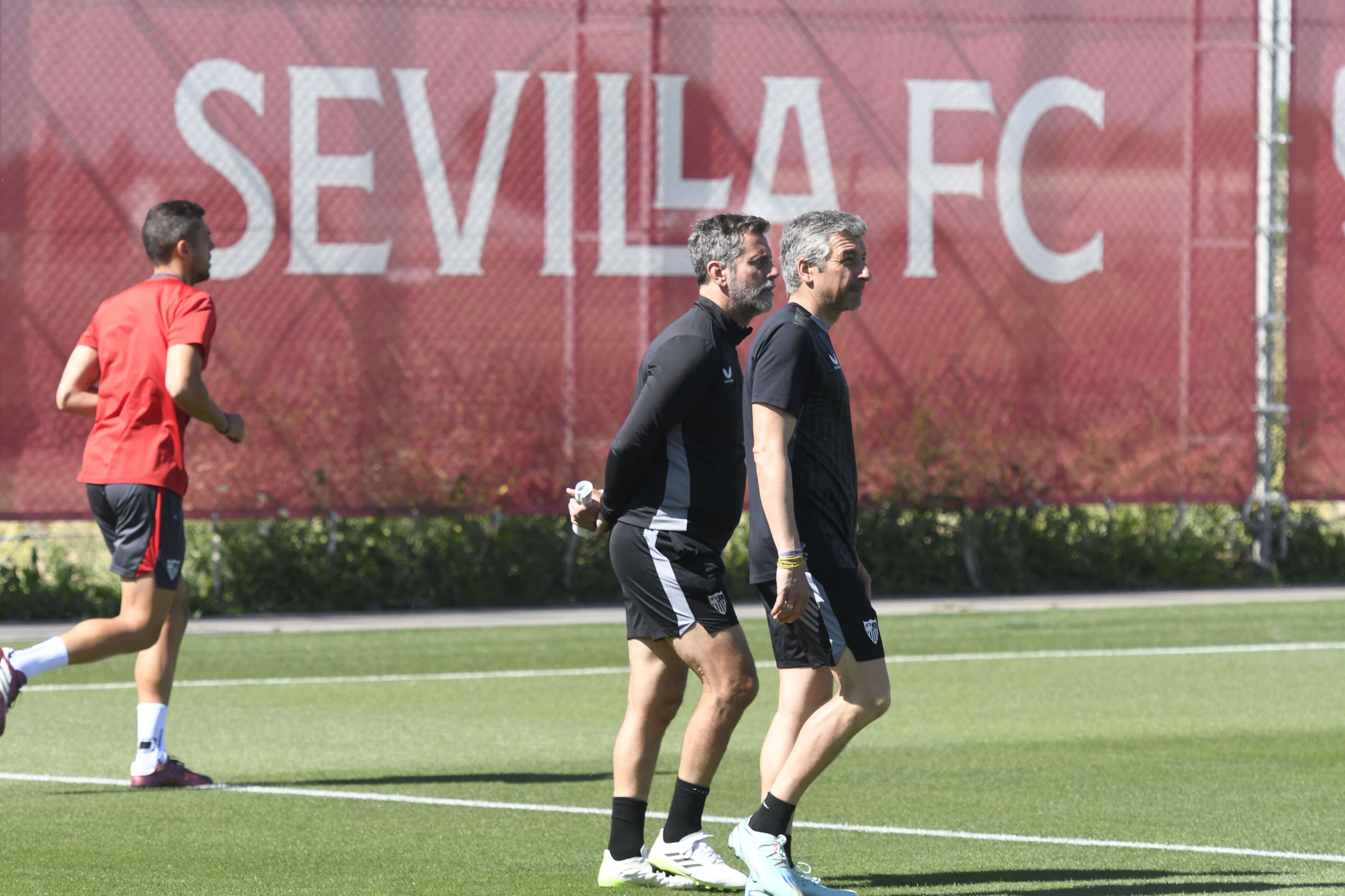 Quique Sánchez Flores, durante la sesión del viernes.