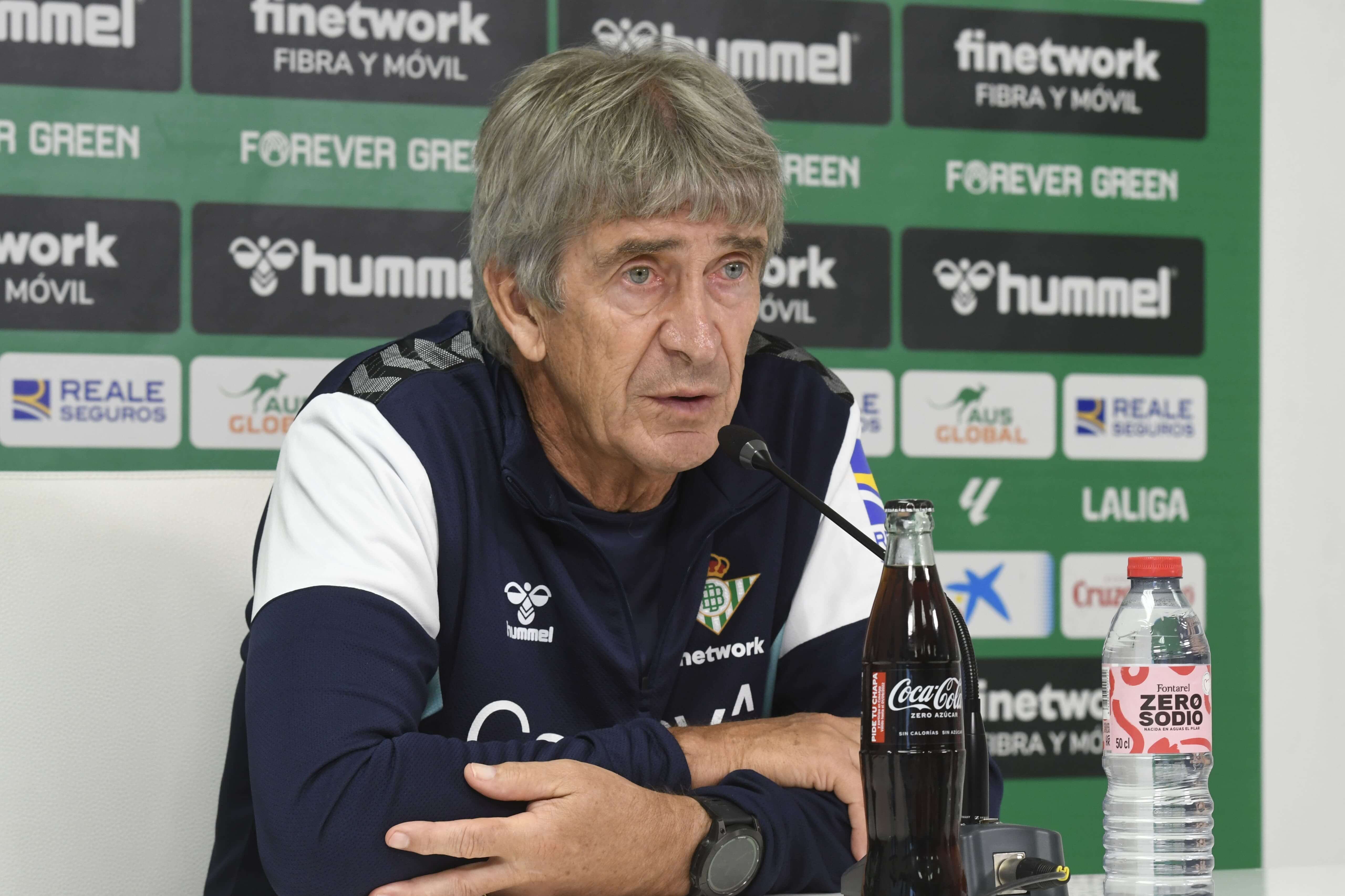 Manuel Pellegrini, en sala de prensa.